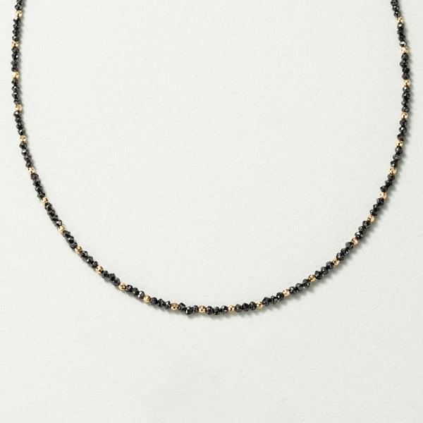 ブラックダイヤモンド K18ネックレス(計8.00カラット/4月誕生石