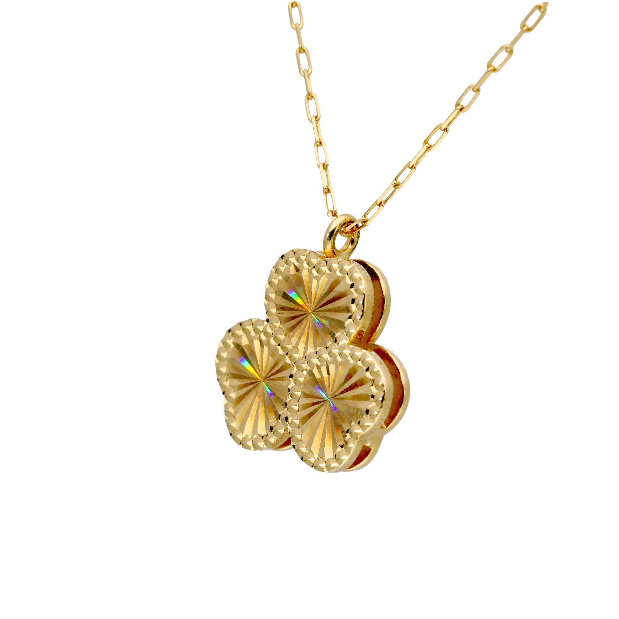 K18ネックレス(クローバーモチーフ)《25C80120》