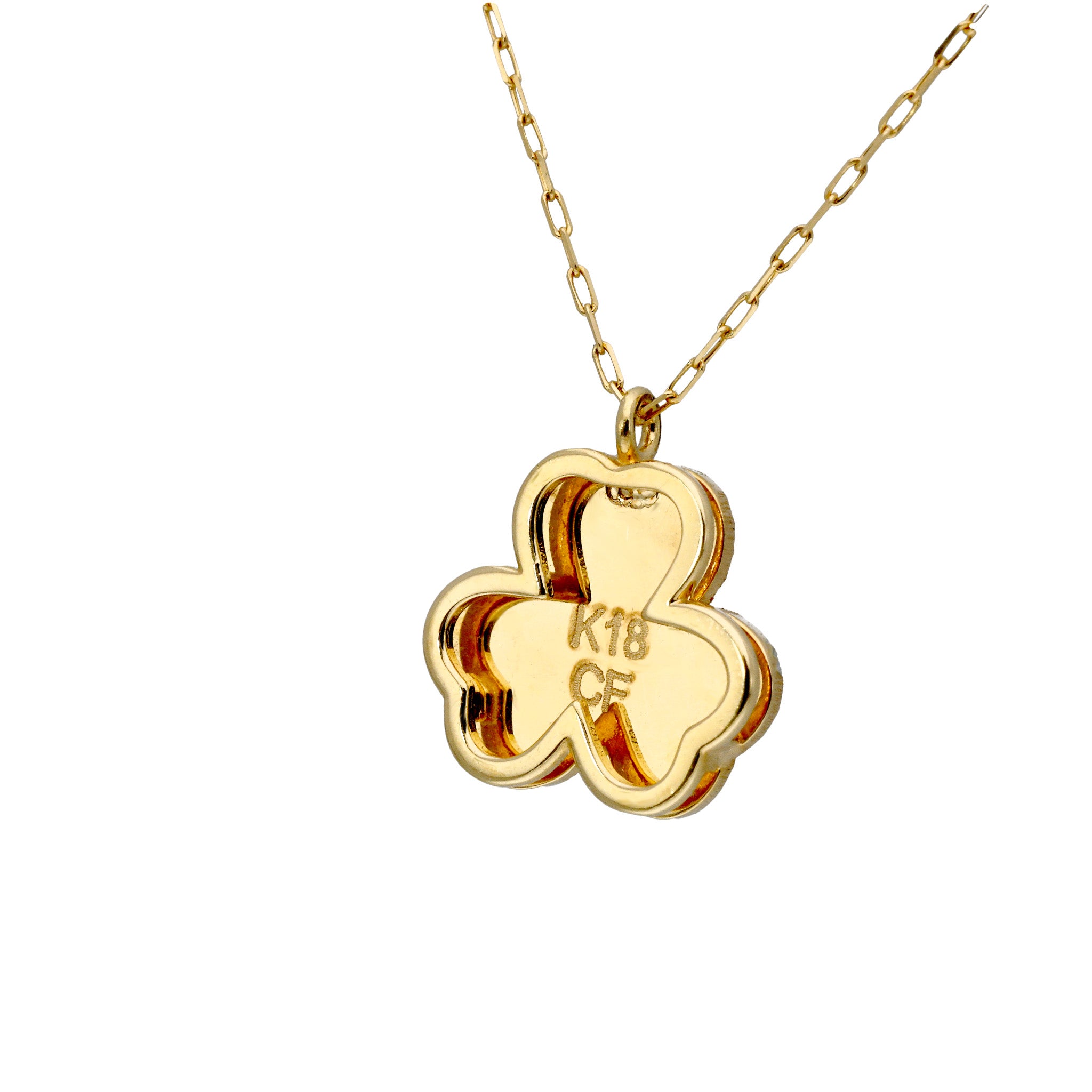 K18ネックレス(クローバーモチーフ)《25C80120》