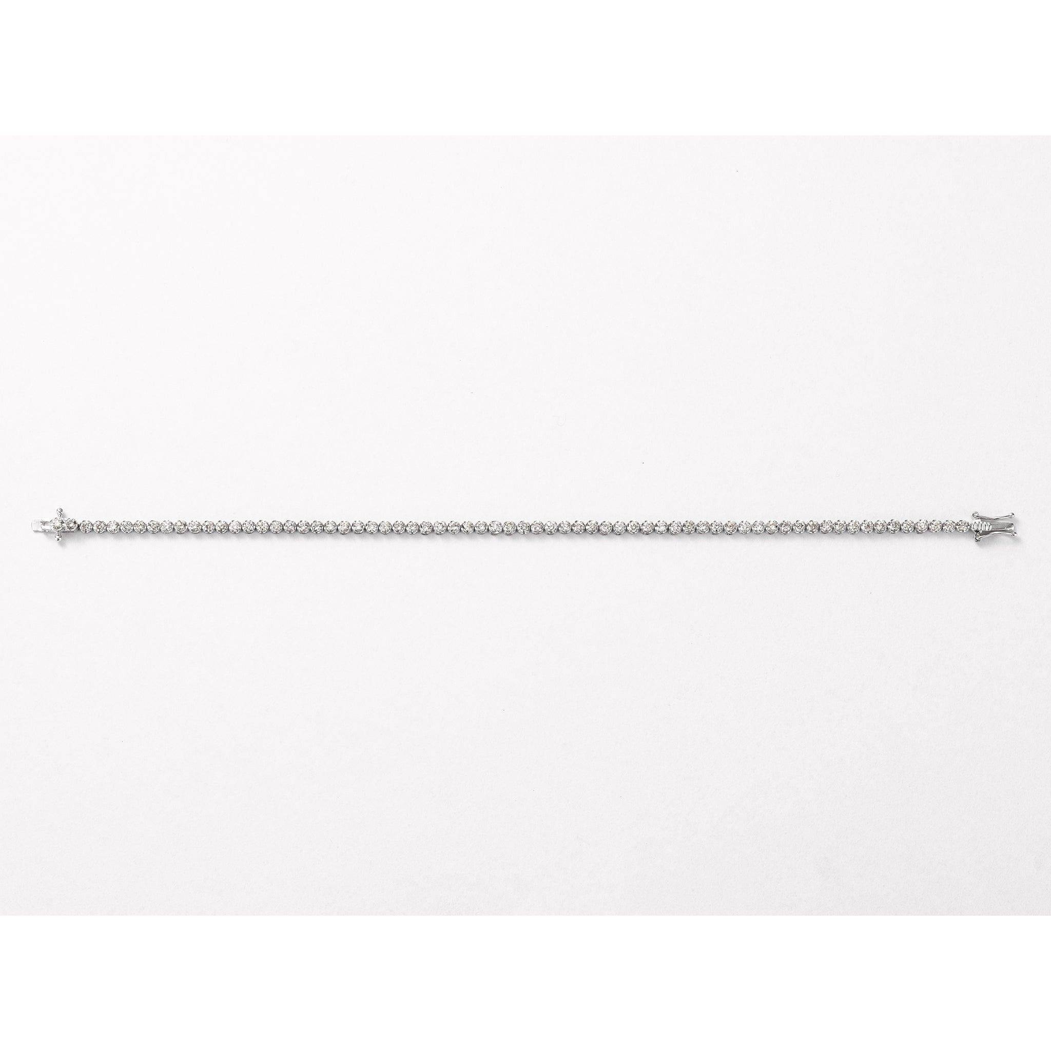 【限定1点】ダイヤモンド K18ブレスレット(計2.0カラット/テニス/鑑別書付/4月誕生石)《25C80122》