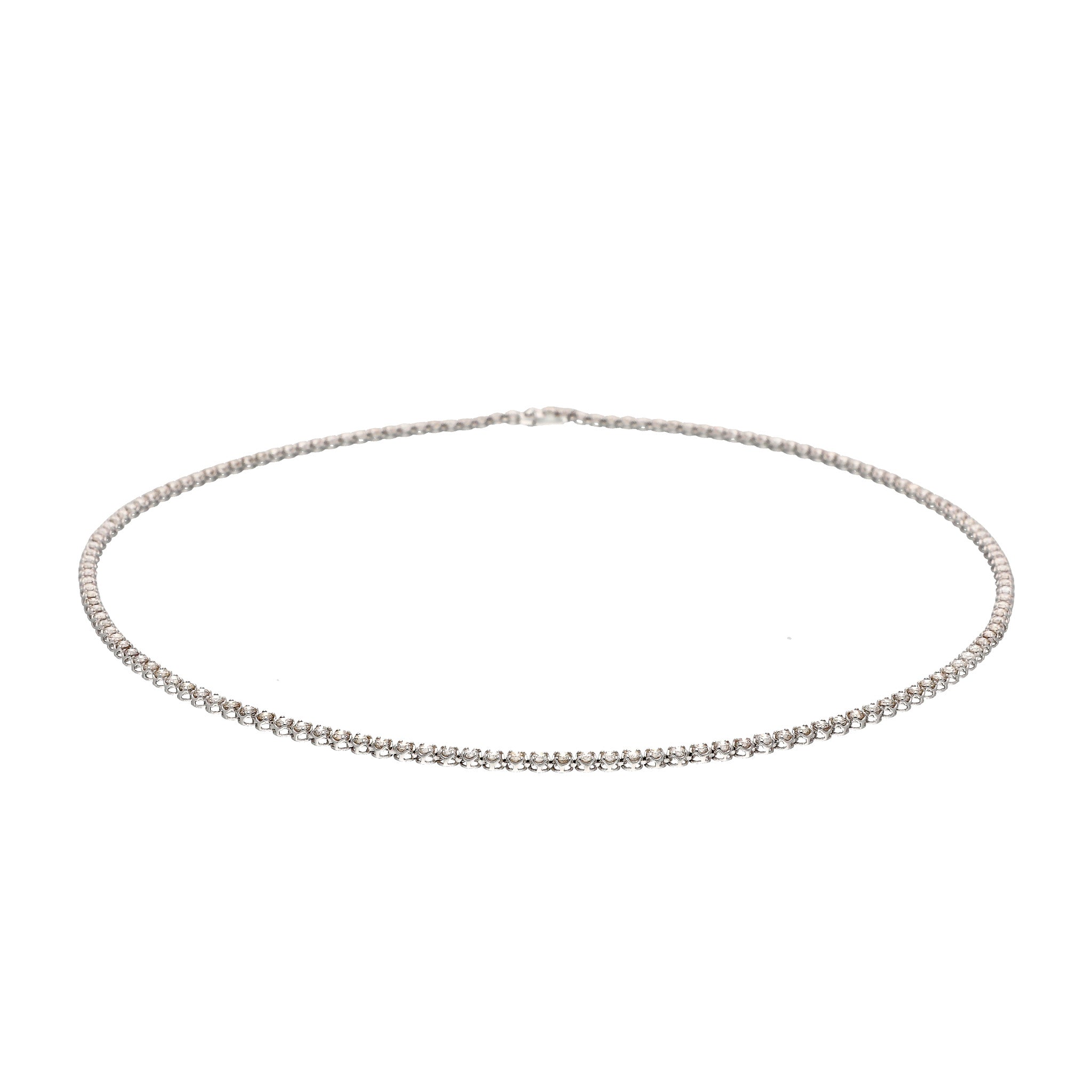 【限定1点】ダイヤモンド プラチナネックレス(計5.0カラット/テニス/鑑別書付/4月誕生石)《25C80123》