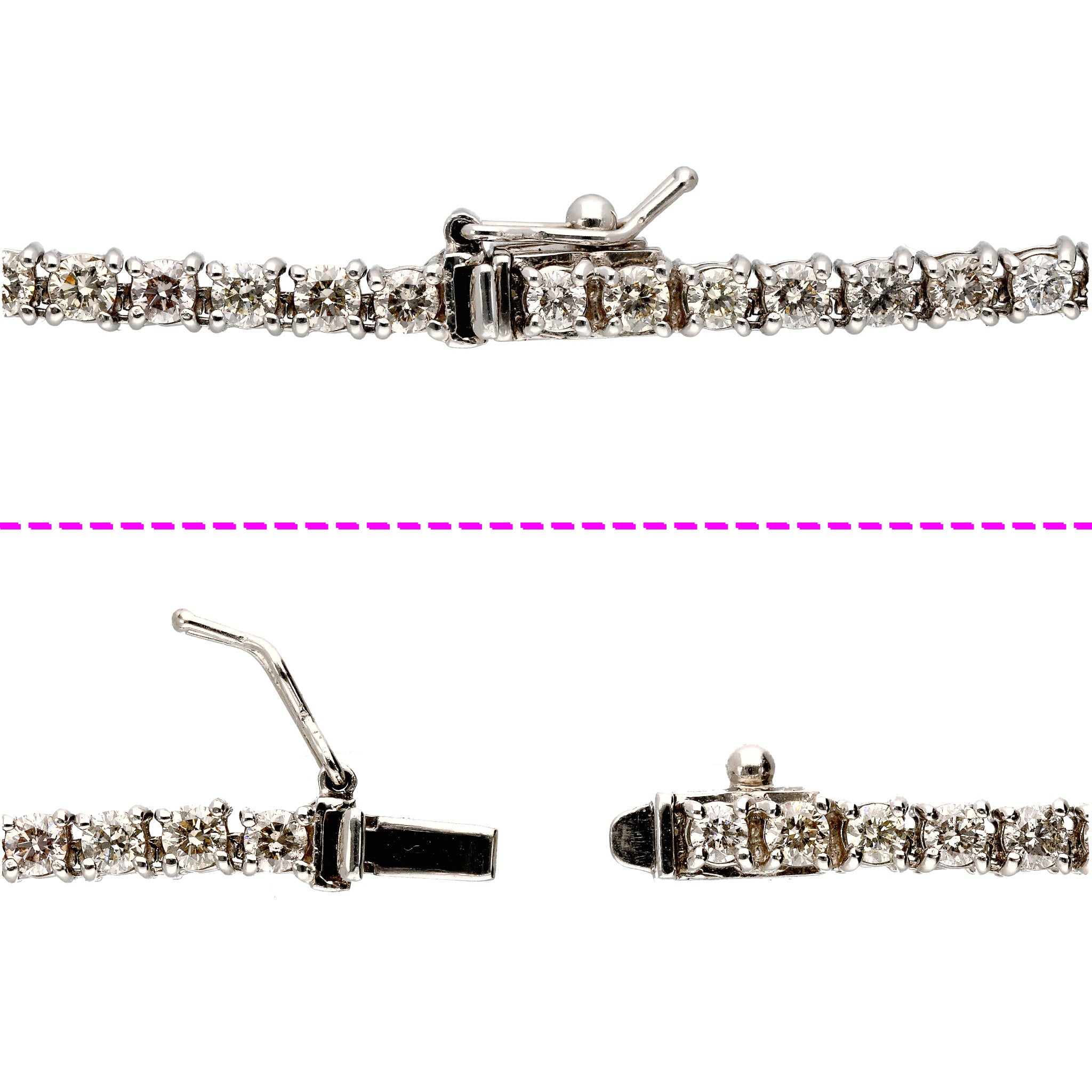 【限定1点】ダイヤモンド プラチナネックレス(計5.0カラット/テニス/鑑別書付/4月誕生石)《25C80123》