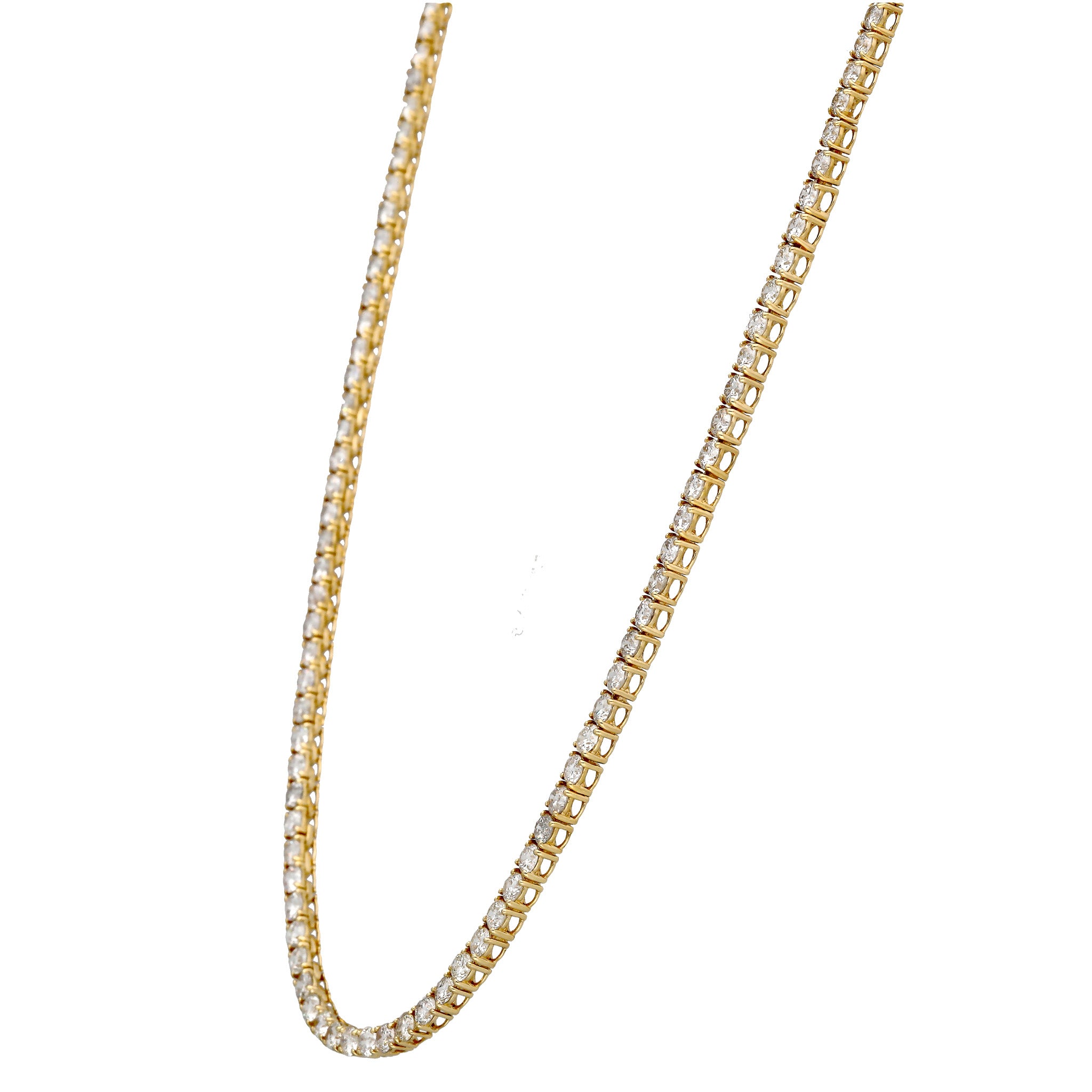 【限定1点】ダイヤモンド K18ネックレス(計10.0カラット/テニス/鑑別書付/4月誕生石)《25C80124》