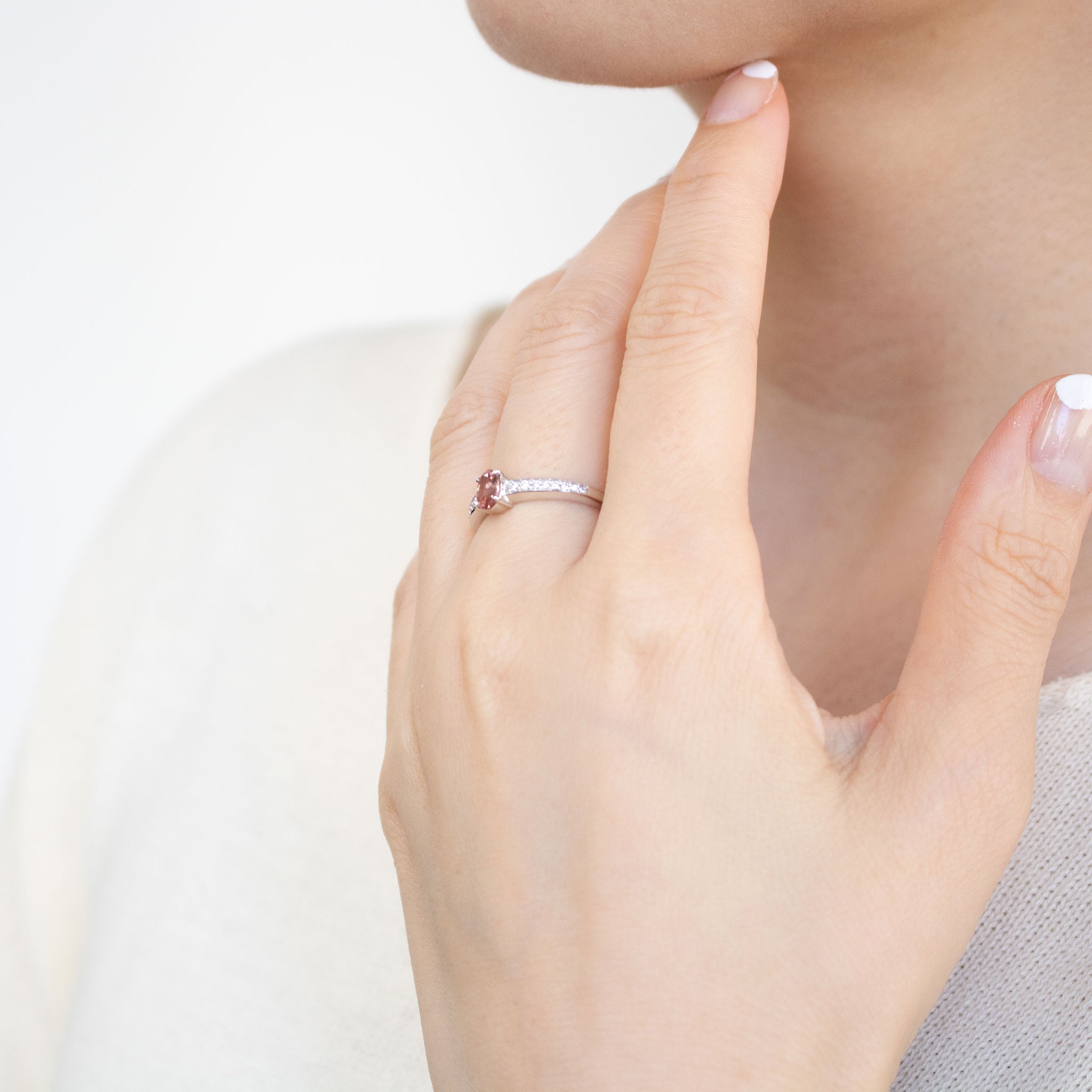 【限定1点】パパラチアサファイア/ダイヤモンド プラチナリング(9月誕生石/鑑別書付)《25C80132》