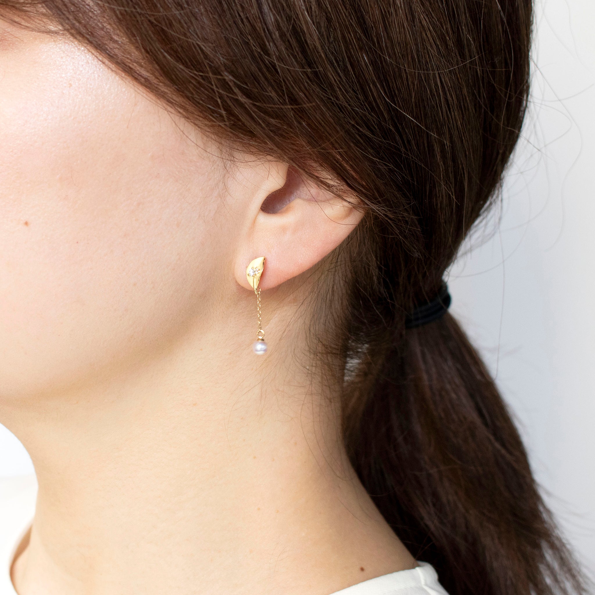 ダイヤモンド K10/K18/PTネックレス・アクサンテール