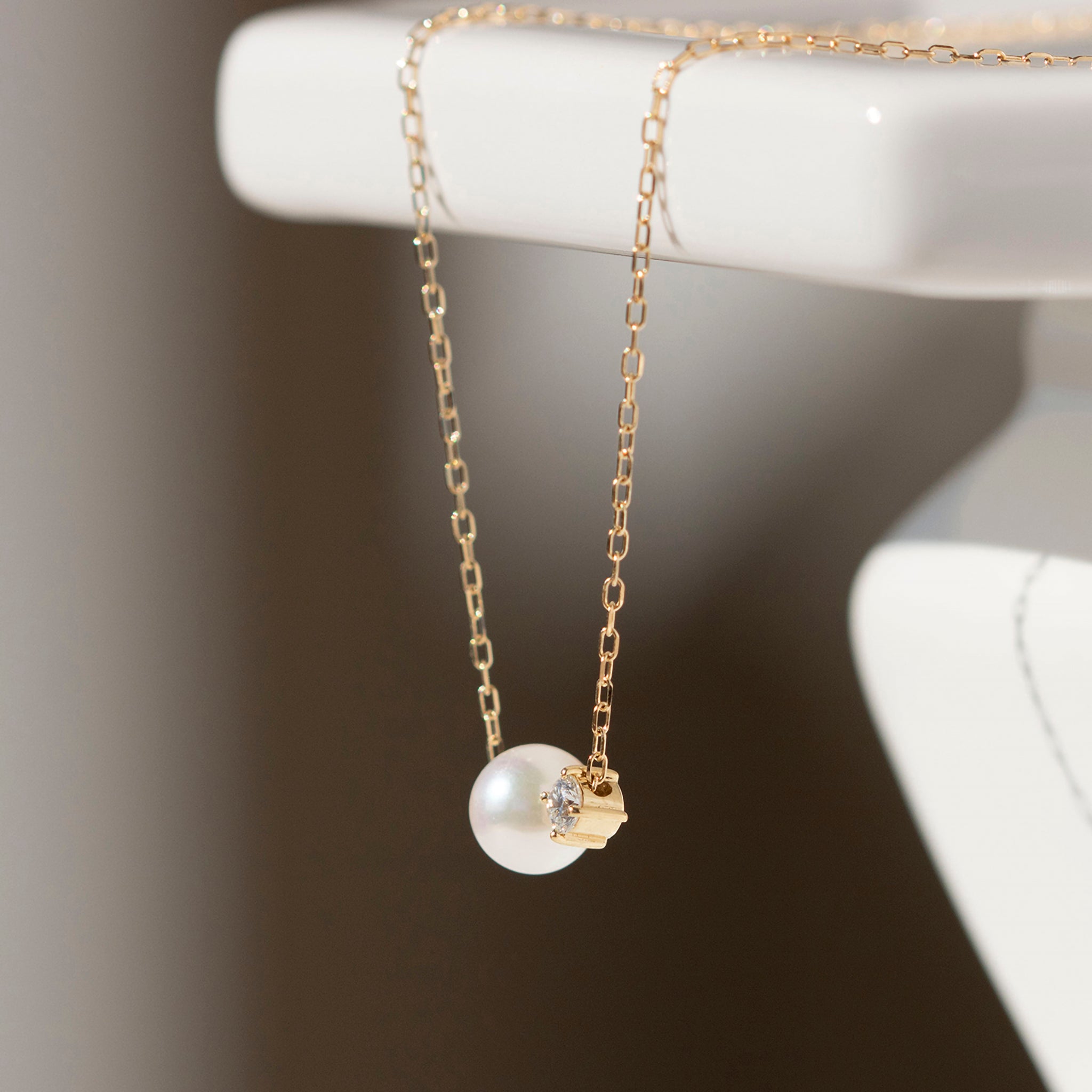 K18 パール ダイヤ ネックレス