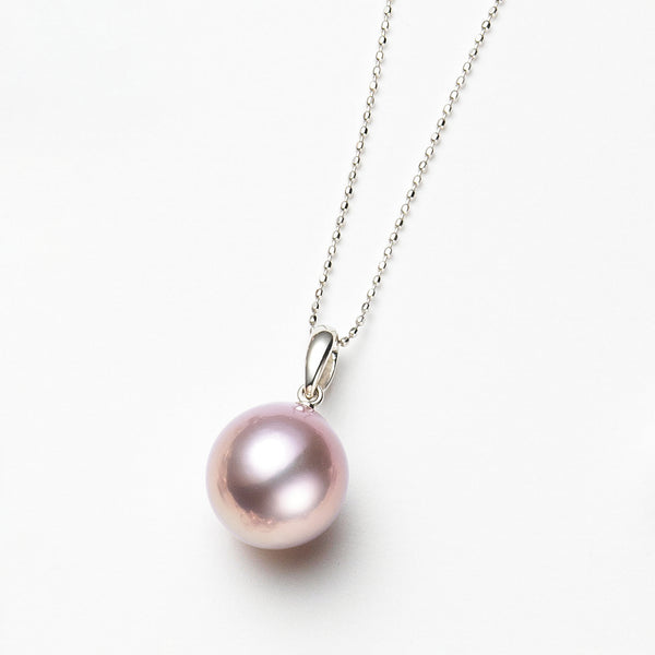 K18 パール　ネックレス　真珠 パール K18ネックレス(淡水真珠/11mm/パープル系/6月誕生石