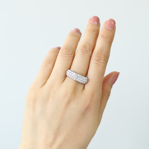 プラチナ ダイヤ パヴェリング 10号 プラチナ ダイヤ パヴェリング 10号 - メルカリ