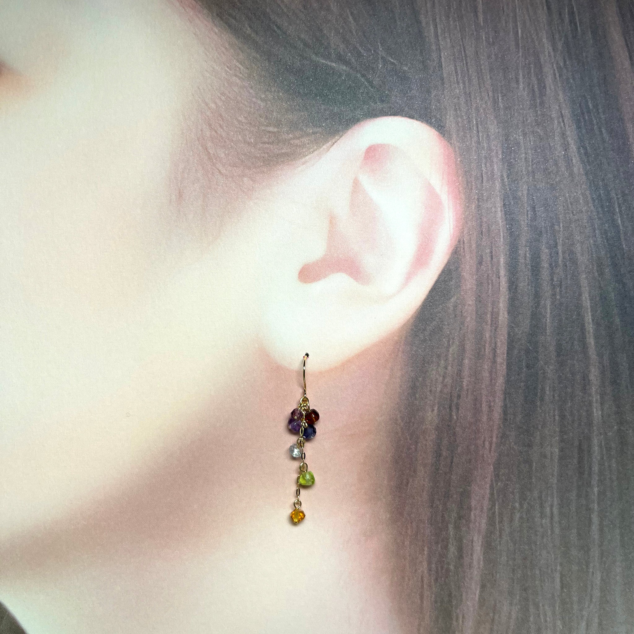 マルチカラー K18ピアス《25H01509》