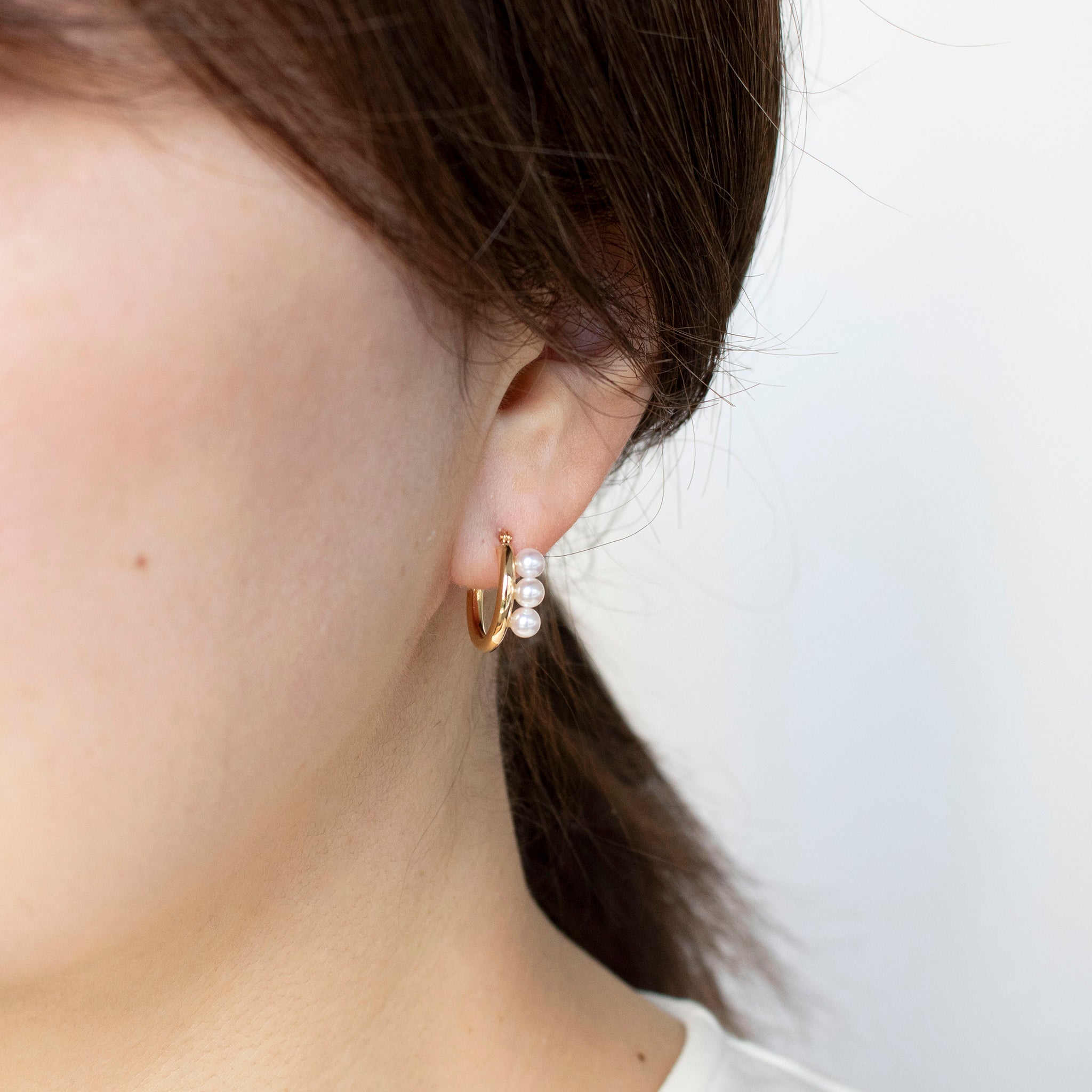 パール K18ピアス(アコヤ真珠/3.5mm/6月誕生石)《25H02206