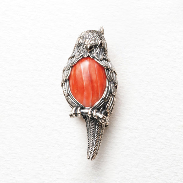 大珠本真珠ホウズキモチーフ、ブローチ兼ペンダントトップ 彫金作家1点物 大珠本真珠ホウズキモチーフ、ブローチ兼ペンダントトップ 彫金