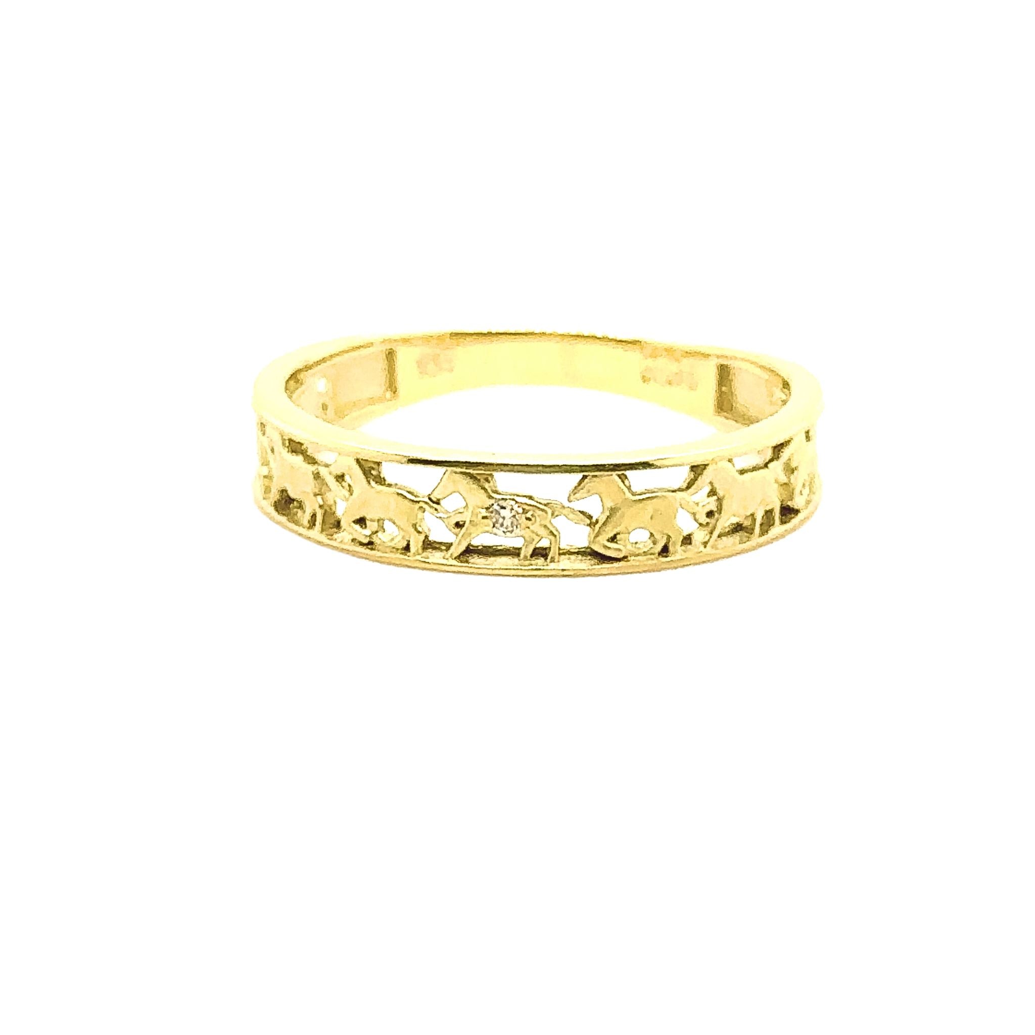 ダイヤモンド K18リング(馬モチーフ)《25H03108》 | 京セラ