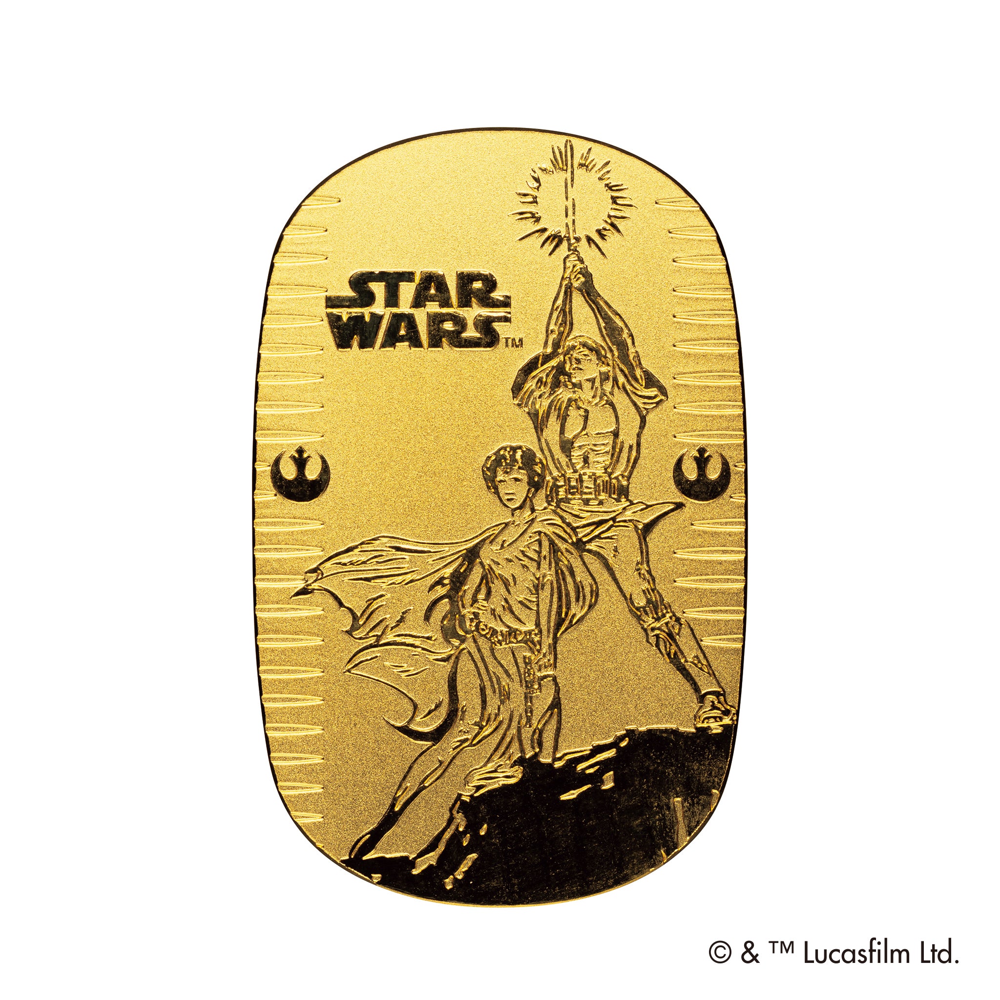K24金製品(スター・ウォーズ公式ライセンス/純金小判/30g/ルーク・スカイウォーカー/レイア姫/造幣局品位刻印付)《25H03901》