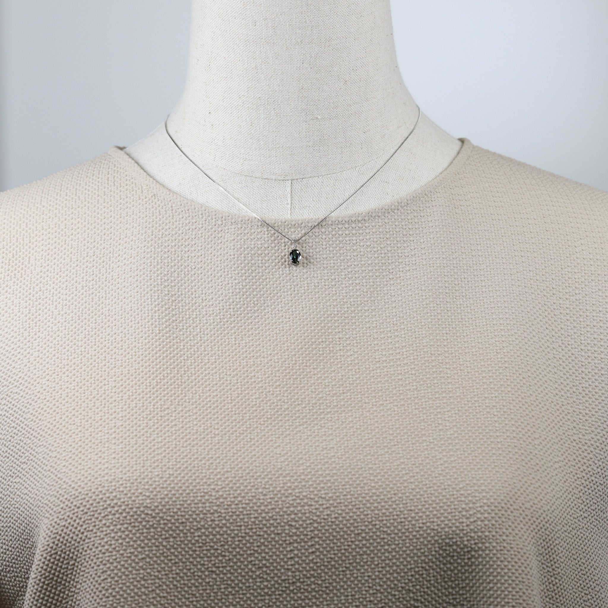 【天然石 最高級】 鑑別書付 ダイヤモンド 非加熱 サファイア ネックレス 18金製【3.75ct】K18WG 【到着後3日間全額返金対応】(0) ティールサファイア⁄ダイヤモンド プラチナネックレス(0.9カラット⁄非