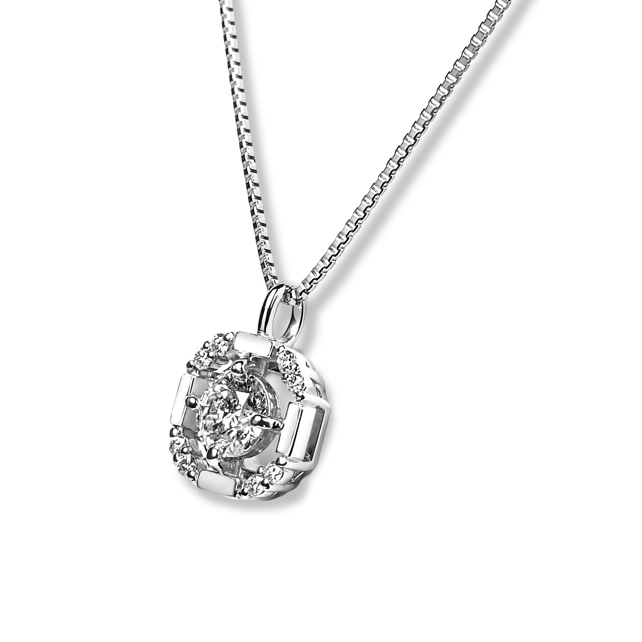 ネックレス ネックレス レディース ダイヤモンド 華奢 0.08ct PLUSTER 一粒