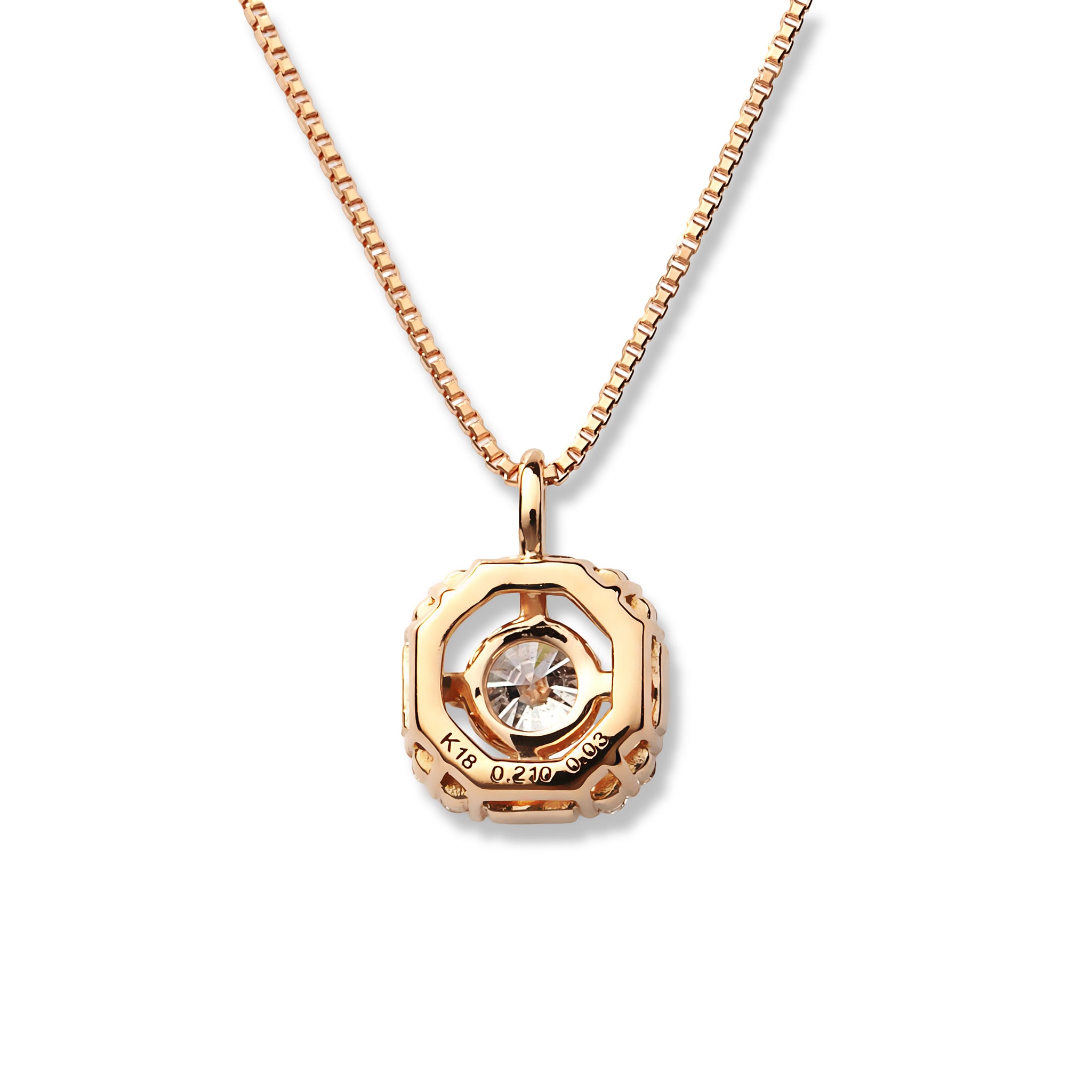 美品 ダイヤ 0.03ct ペンダントトップ K18 レディース 美品agete K18 0.03ctダイヤ 華奢ネックレス イエローゴールド