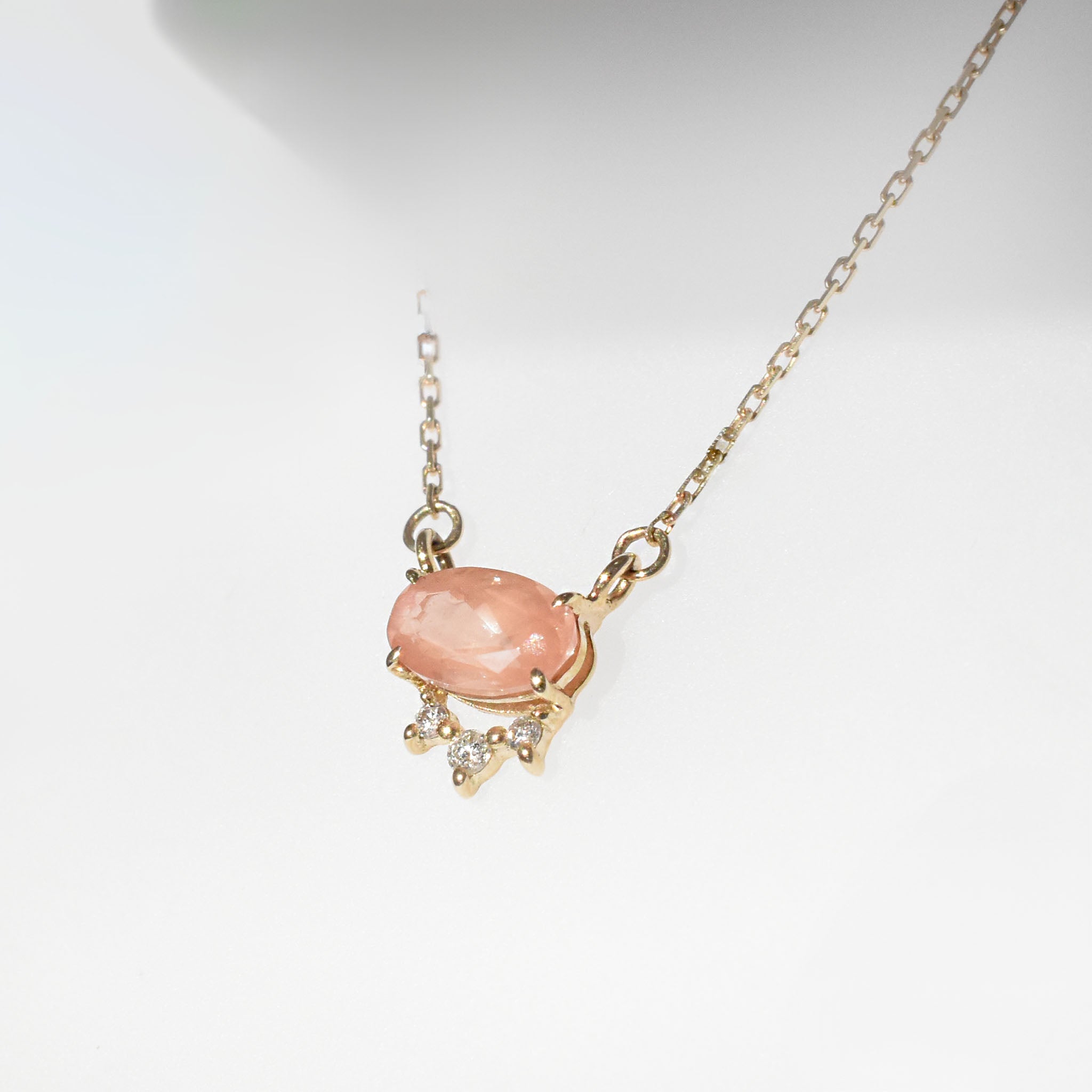 アンデシン/ダイヤモンド K18ネックレス《25N00803》