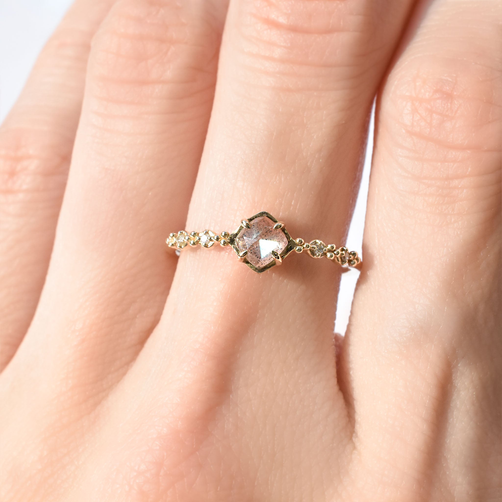 キラキラ✨美品❗️BD1.00CT✨k18PGブラウンダイヤネックレス K18YG ダイヤモンド ネックレス＜Wish upon a star® カード