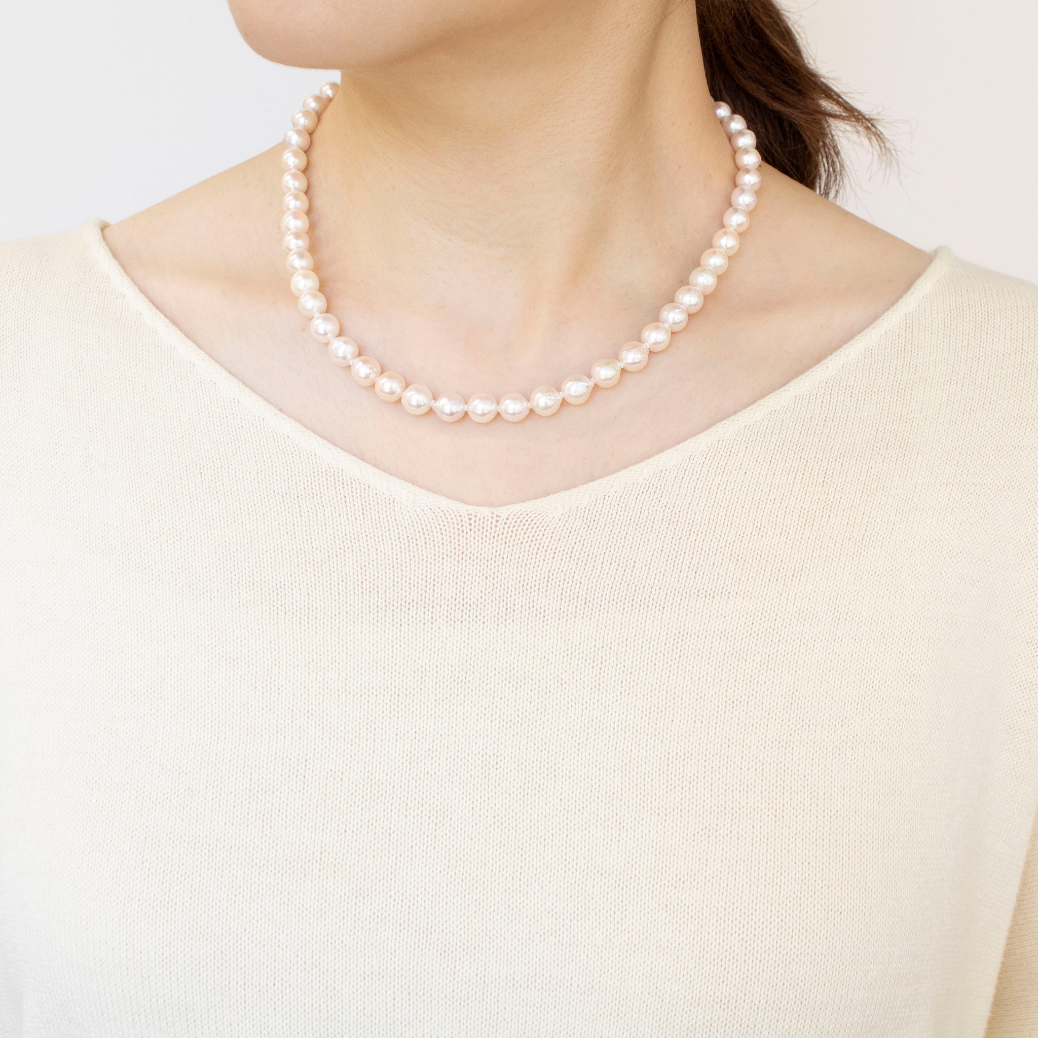【限定9点】パール ネックレス(アコヤ真珠/7.5mm/バロック/6月誕生石)《25N01004》