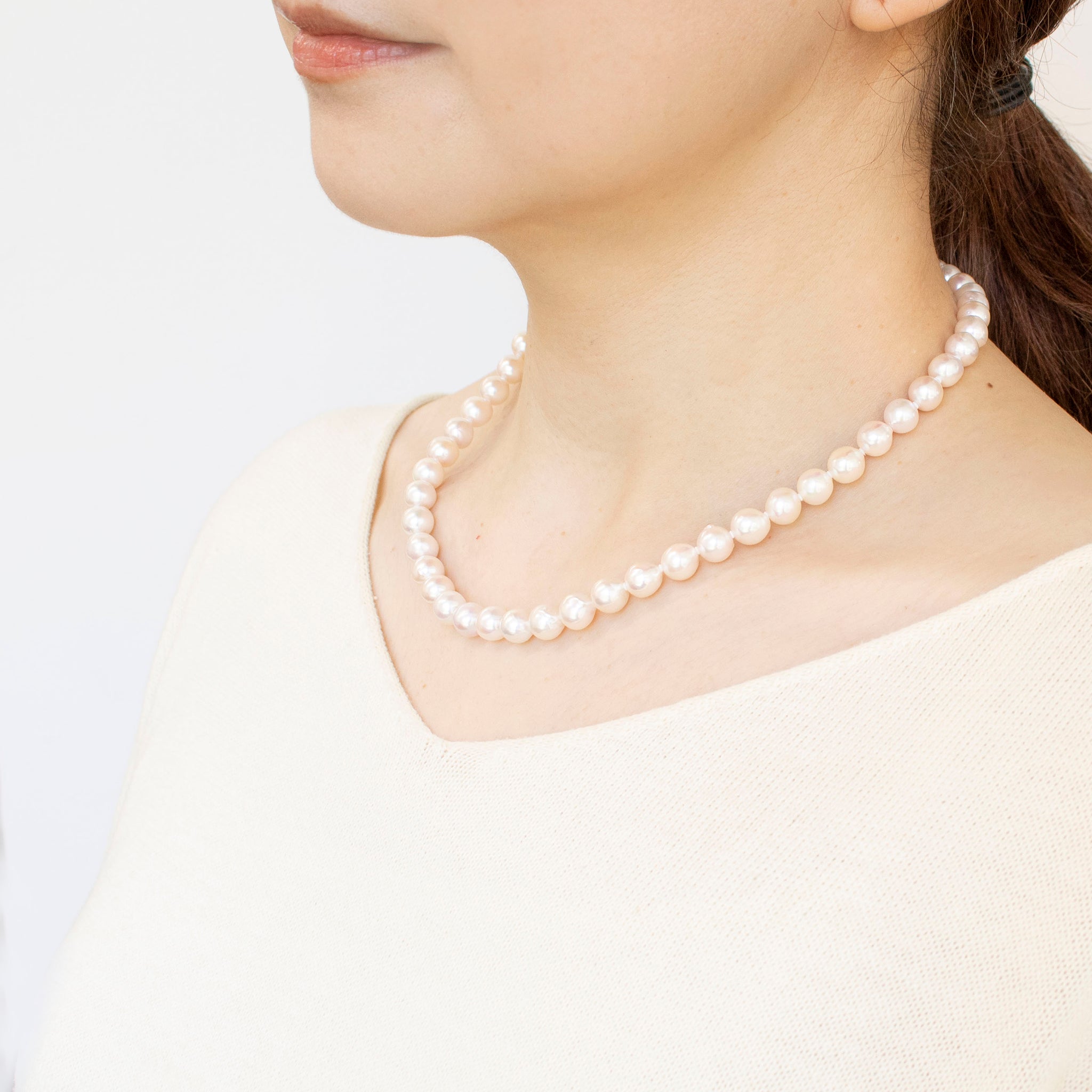 【限定9点】パール ネックレス(アコヤ真珠/7.5mm/バロック/6月誕生石)《25N01004》