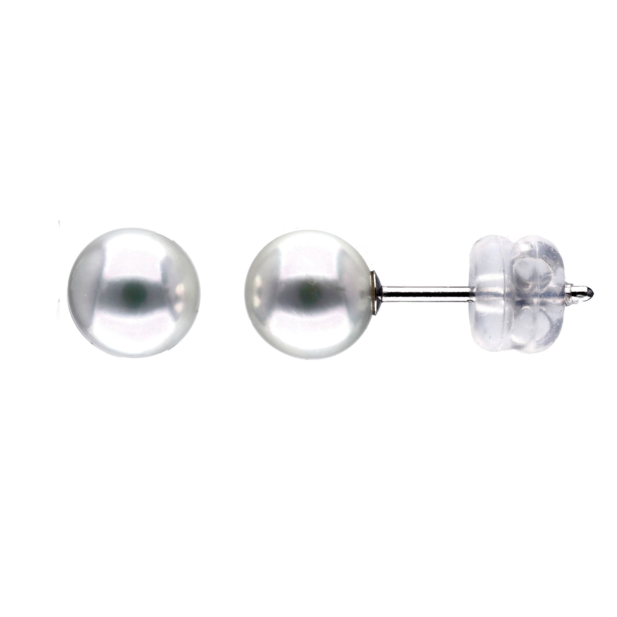 【限定7点】パール プラチナピアス(アコヤ真珠/5.5mm/ナチュラルブルー/6月誕生石)《25N01006》