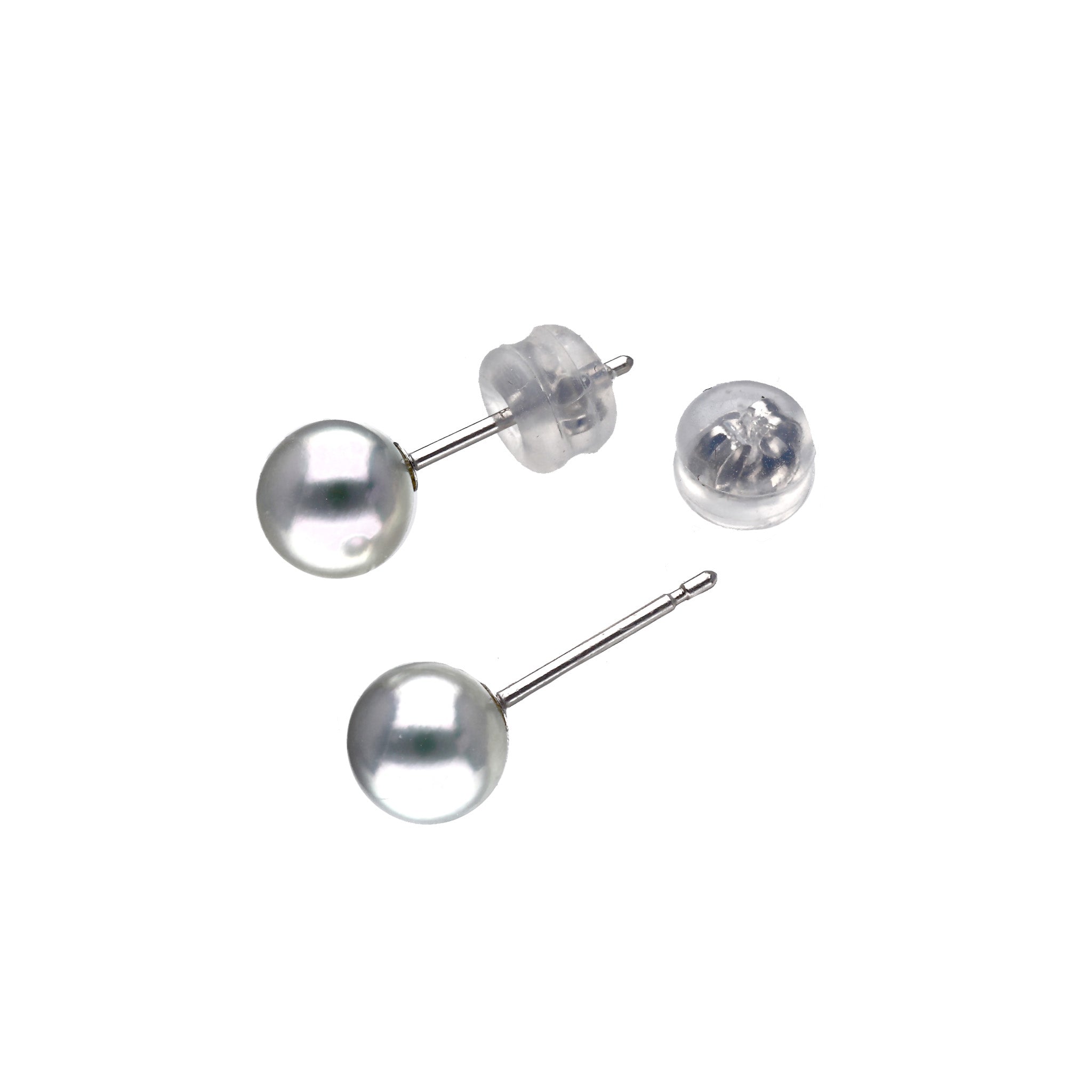 【限定7点】パール プラチナピアス(アコヤ真珠/5.5mm/ナチュラルブルー/6月誕生石)《25N01006》