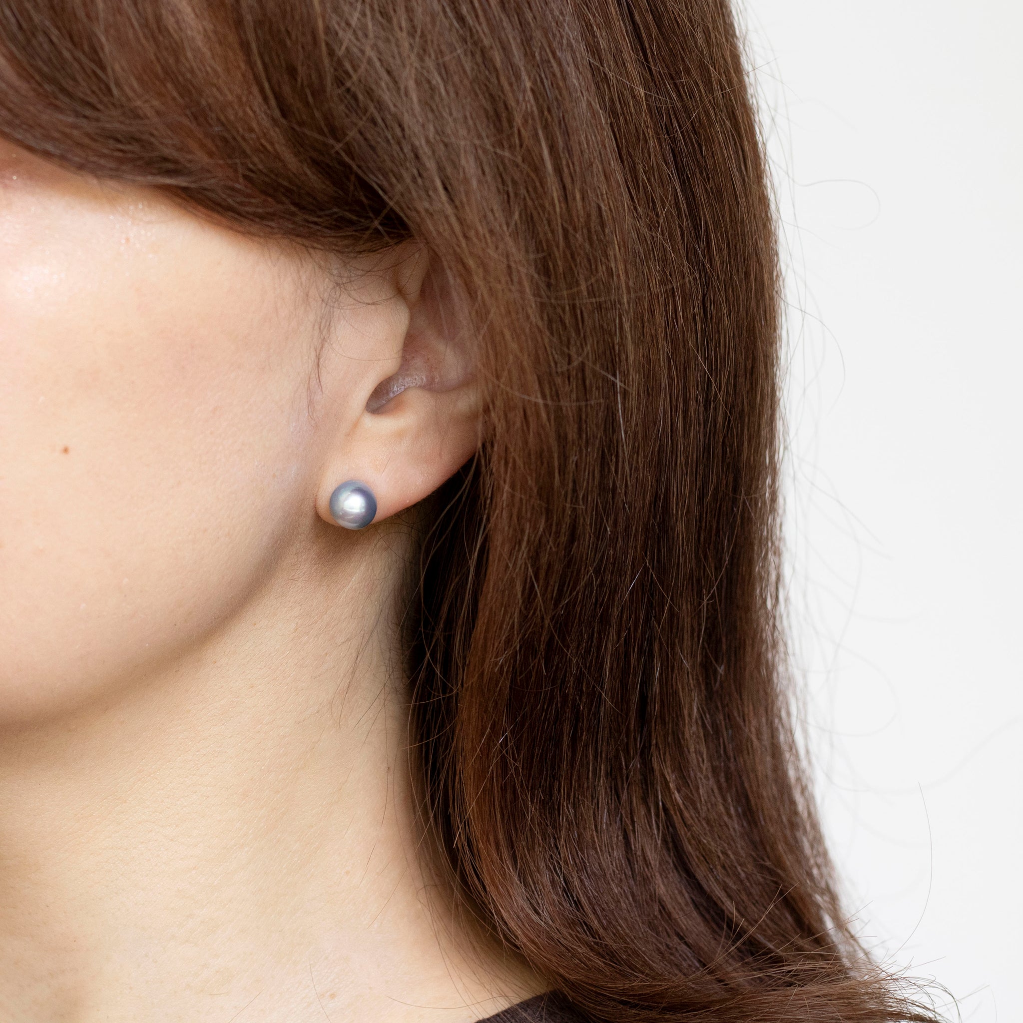 【限定8点】パール K14ピアス(アコヤ真珠/8mm/ナチュラルブルー/6月誕生石)《25N01007》