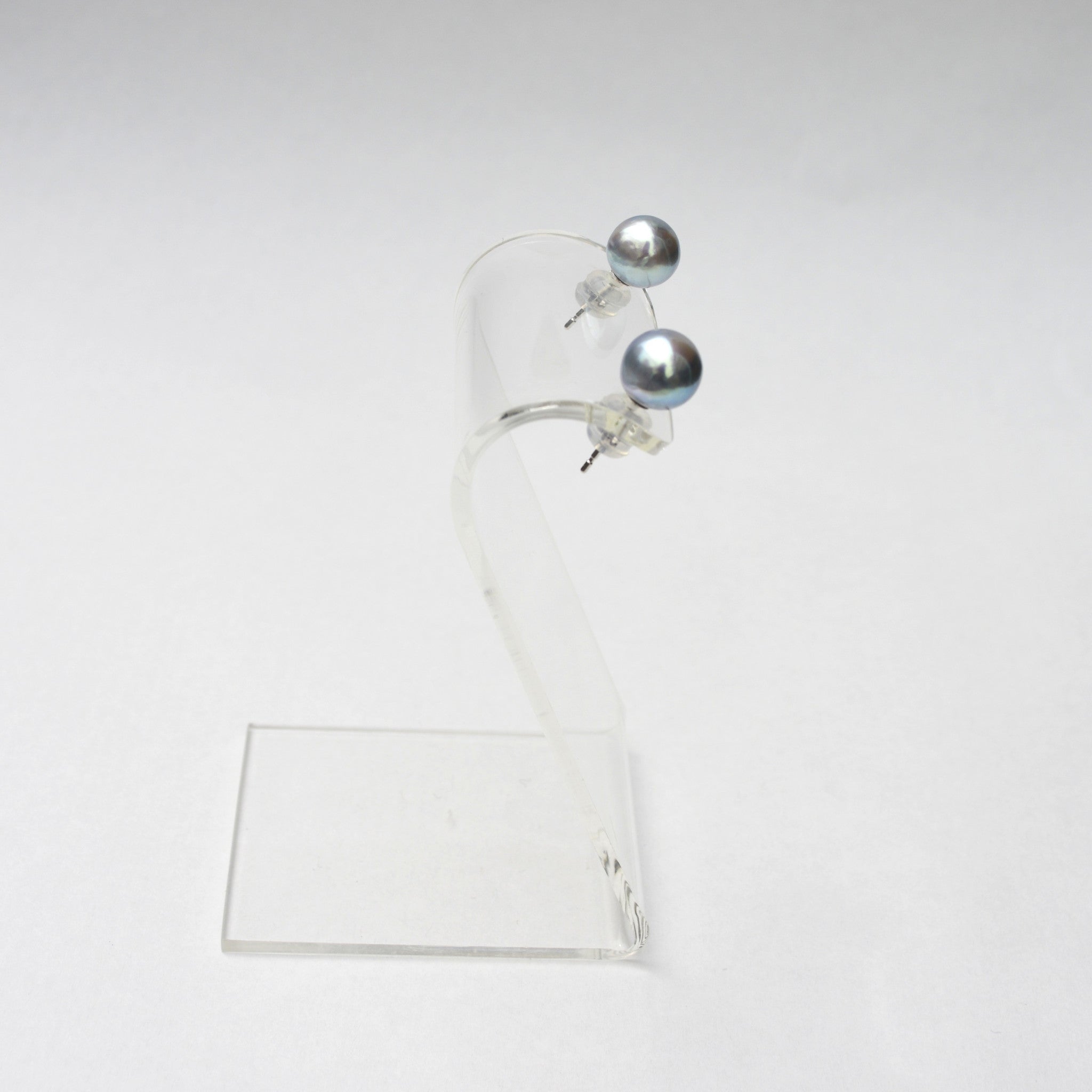 【限定8点】パール K14ピアス(アコヤ真珠/8mm/ナチュラルブルー/6月誕生石)《25N01007》