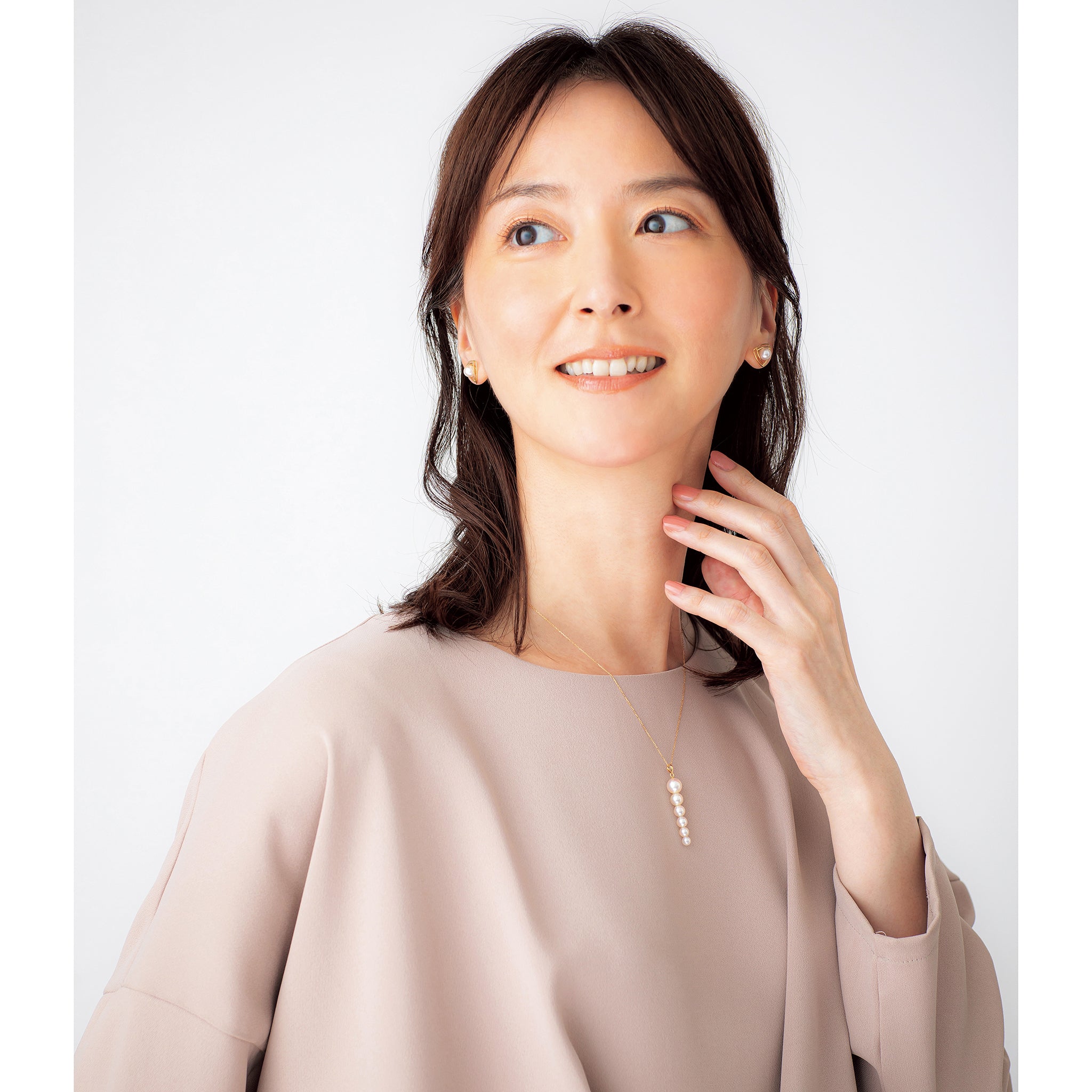 パール K18ネックレス(アコヤ真珠/4.5〜7.5mm/6月誕生石)《25N01105》