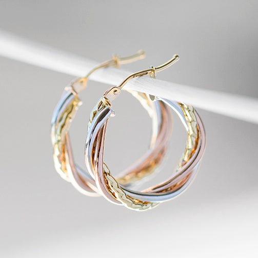 18K イタリア製　フープピアス 18K フープピアス イエローゴールド 大きめ 50mm x 1.5mm