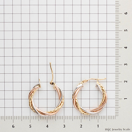K18ピアス(フープ/イタリア製)《25N01201》