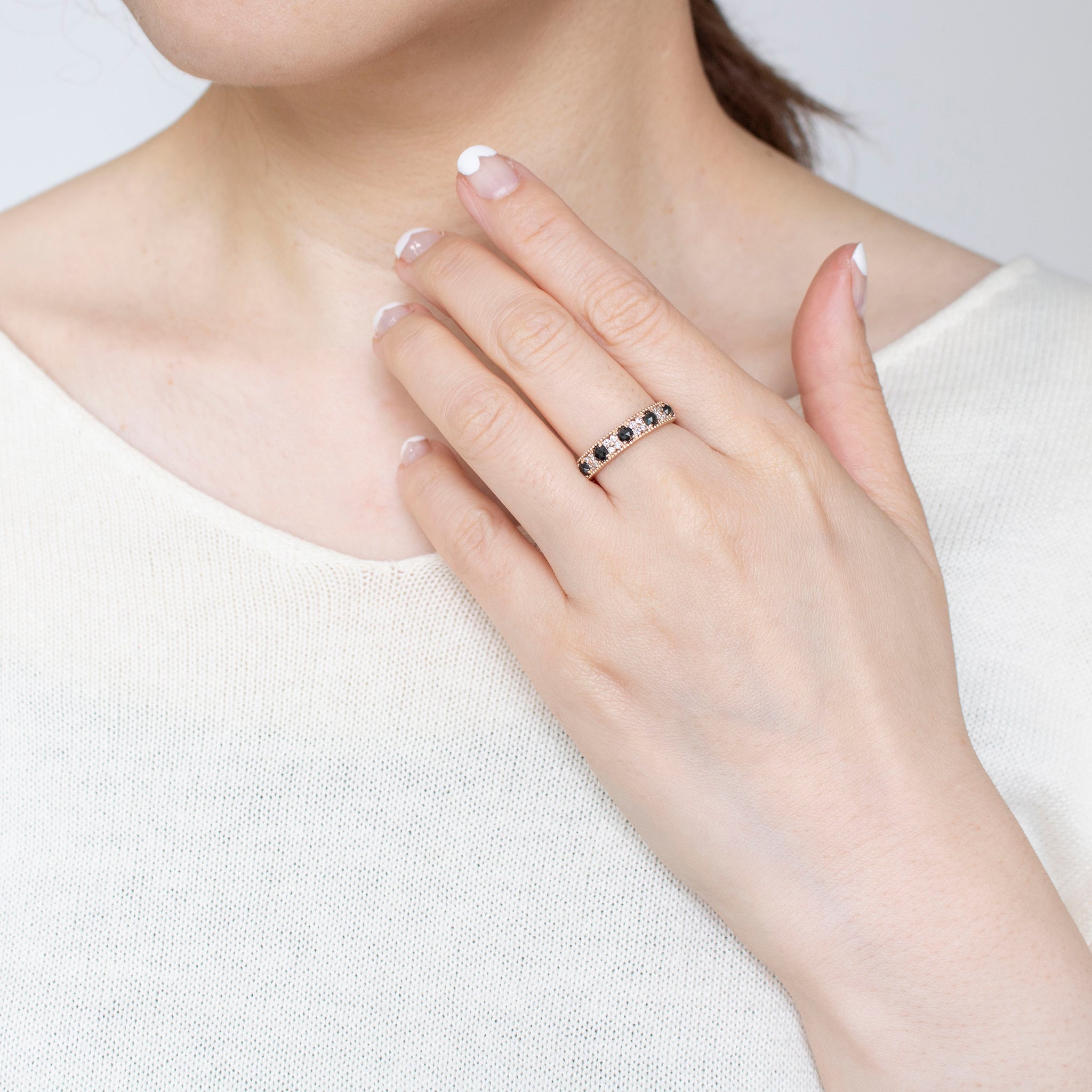 Ｋ18ＷＧ　ブラックダイヤ　リング K18WG ブラックダイヤ ダイヤモンド リング | orient