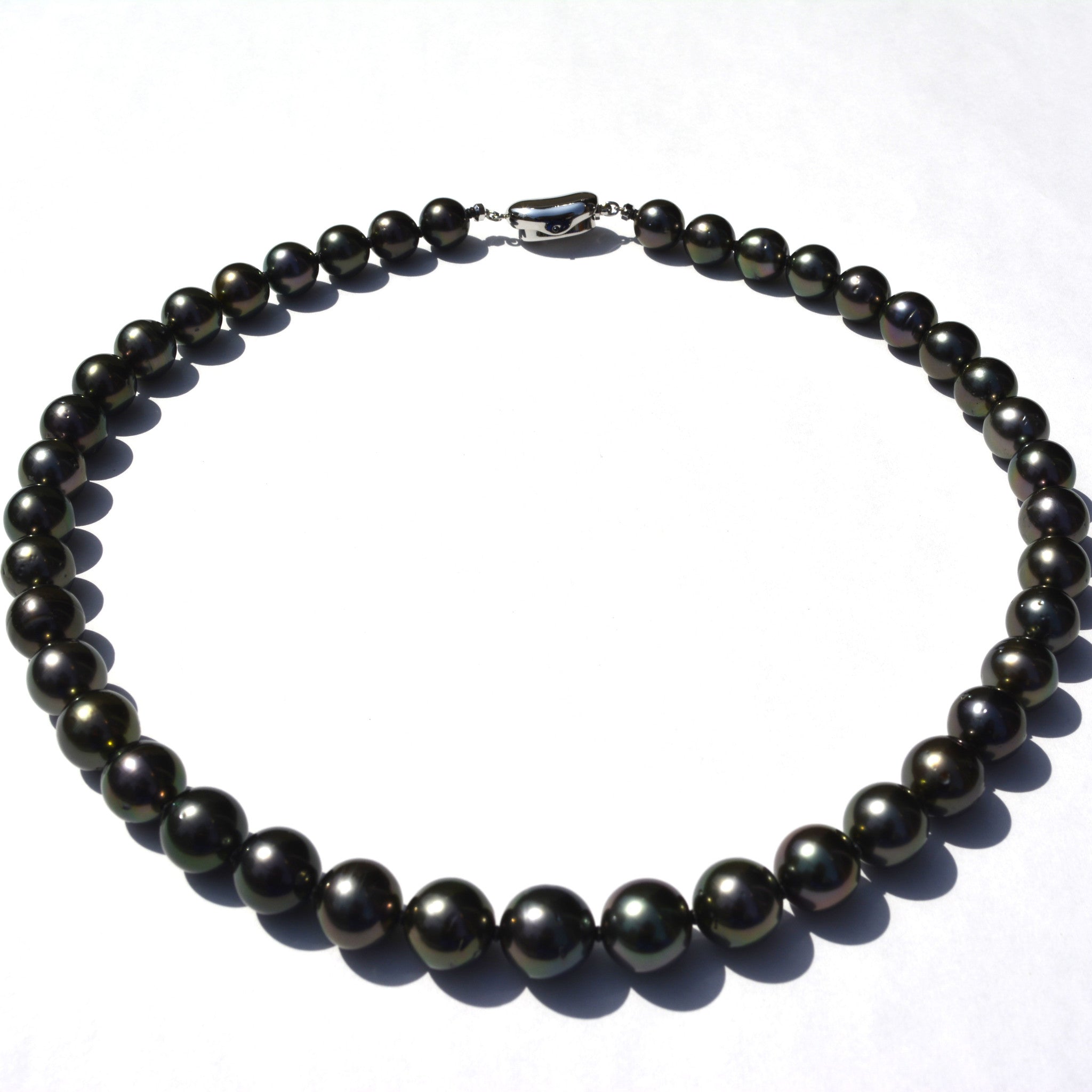 【限定5点】パール ネックレス(黒蝶真珠/8～10mm/6月誕生石/真珠鑑別鑑定書付き)《25N01507》