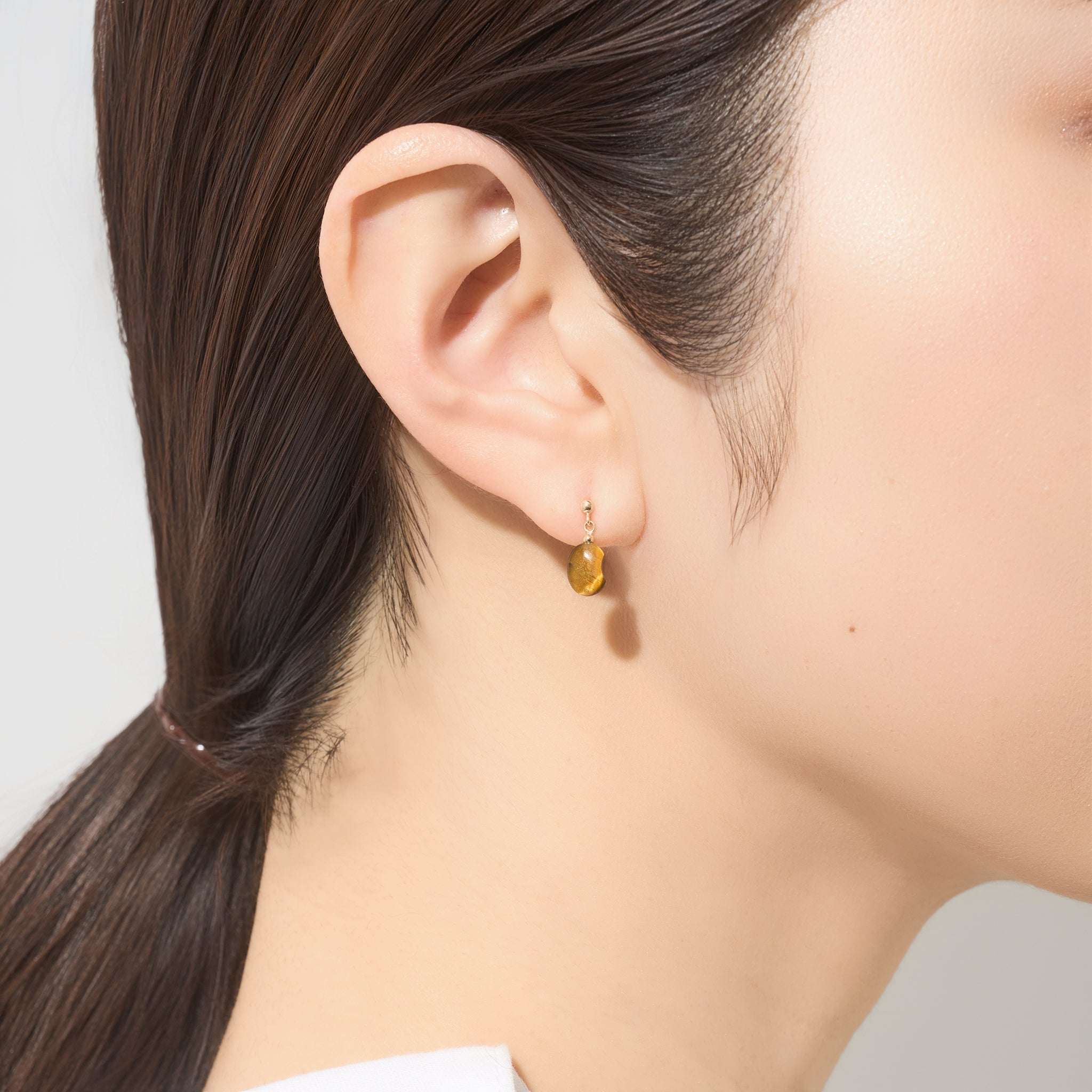 タイガーアイ K10ピアス《25N01603》