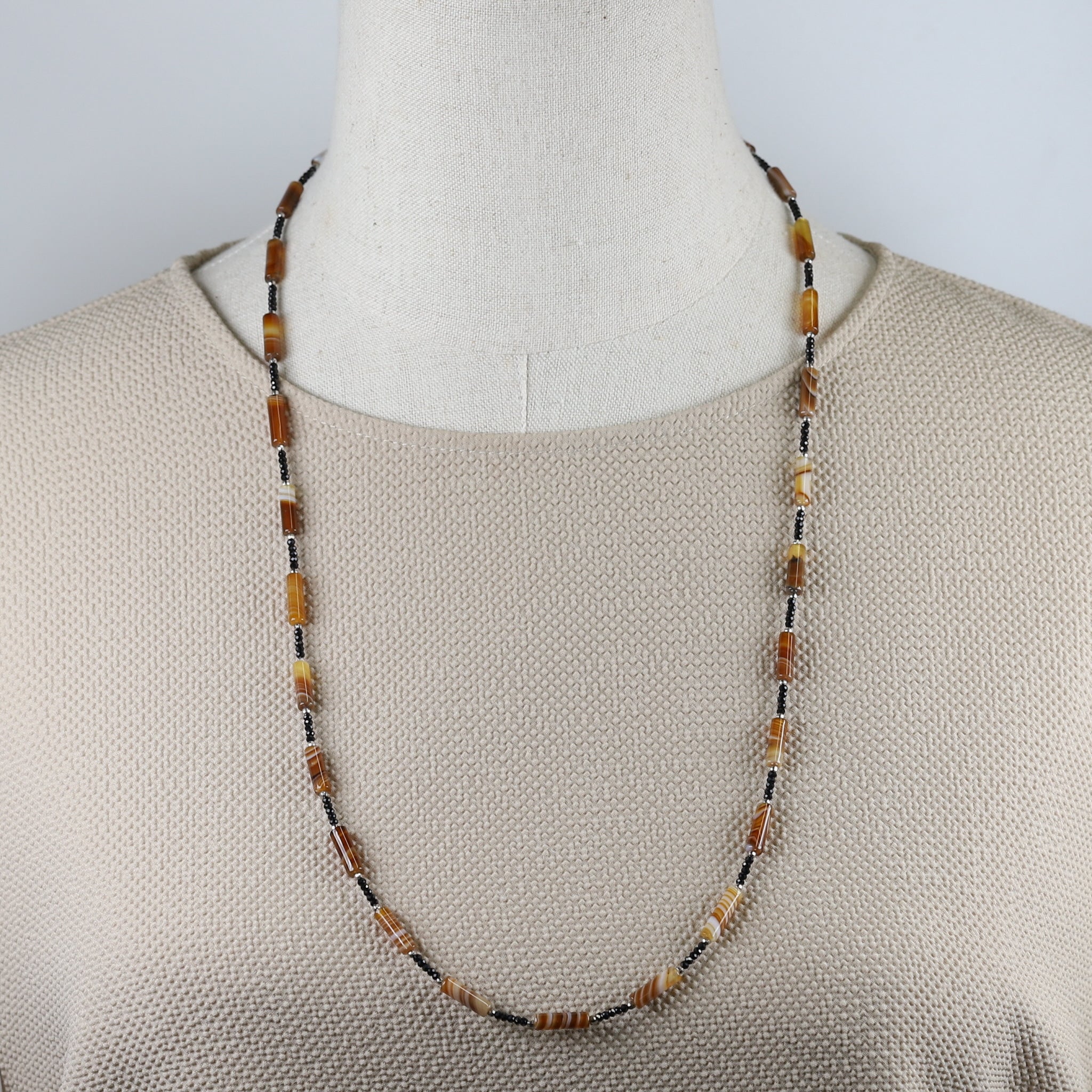 【美品】ANGLE ブラック ネックレス Mサイズ ゼブラ 調整可能ネックレス | APM Monaco