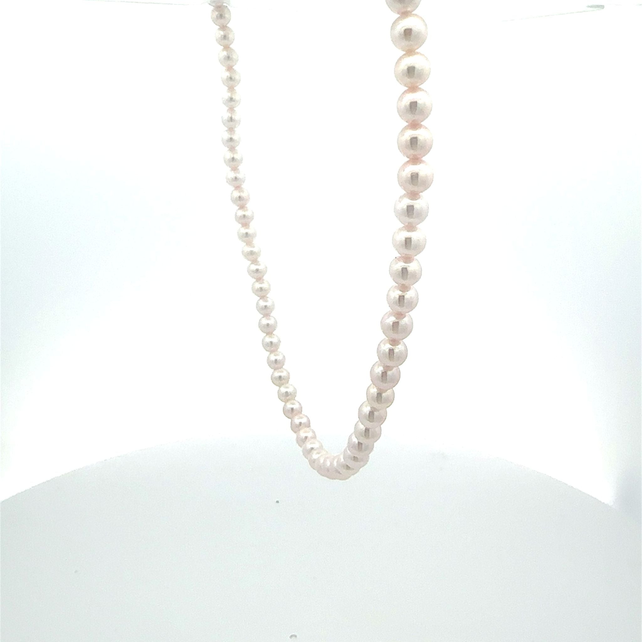 パール ネックレス(アコヤ真珠/4mm/ロング/80cm/6月誕生石)《25N01703》