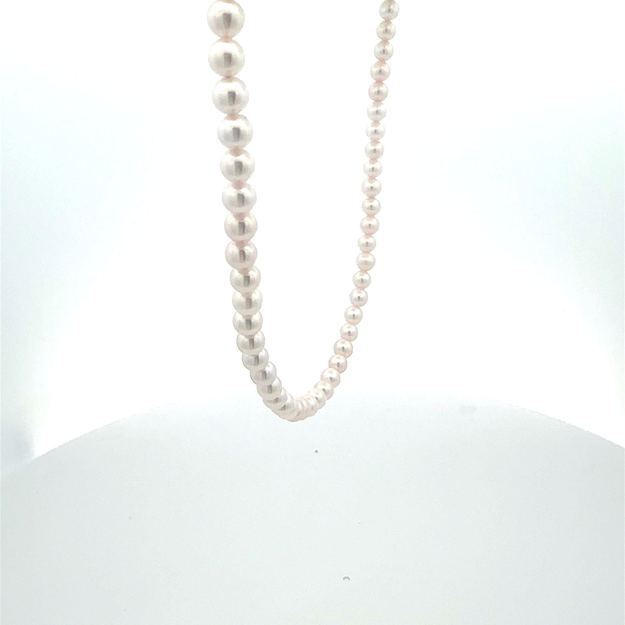 パール ネックレス(アコヤ真珠/4mm/ロング/80cm/6月誕生石