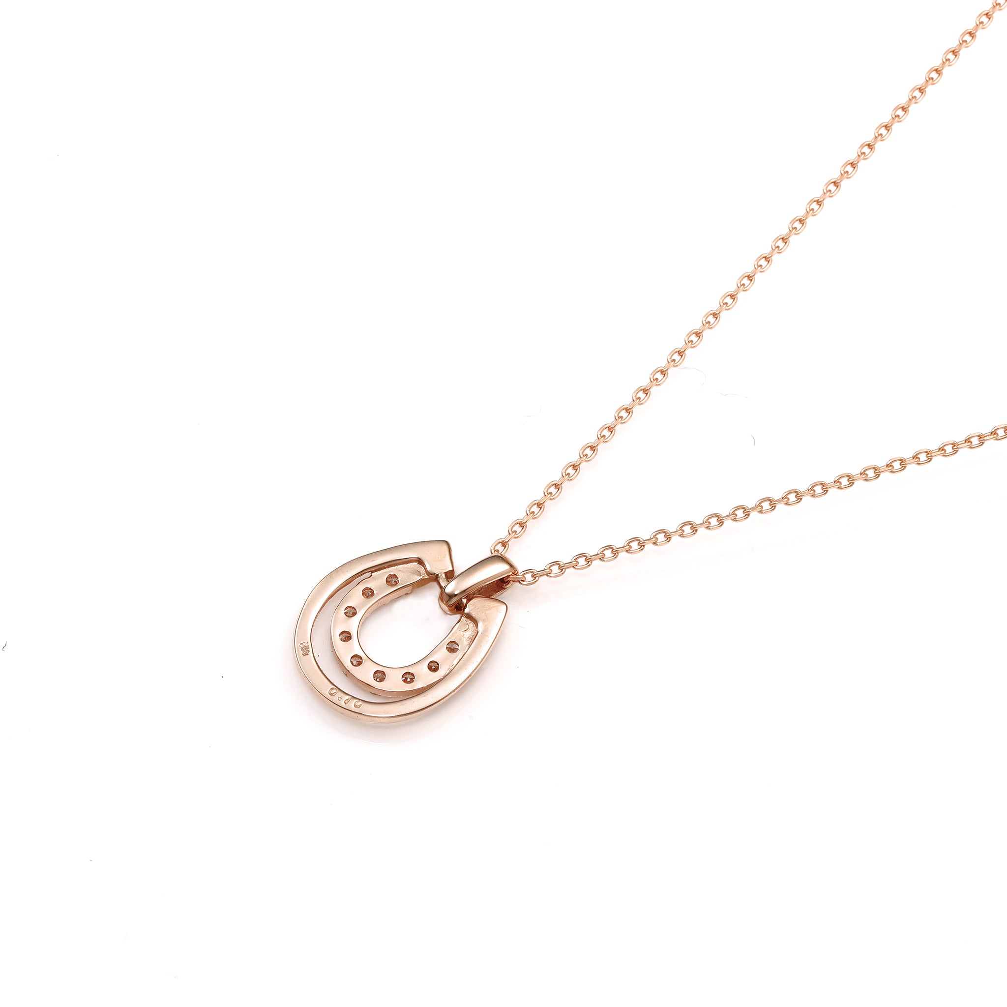 K18 馬蹄型 ネックレス ダイヤモンド風 楽天市場】馬蹄 ダイヤモンド ネックレス 0.09ct ユニティ K18