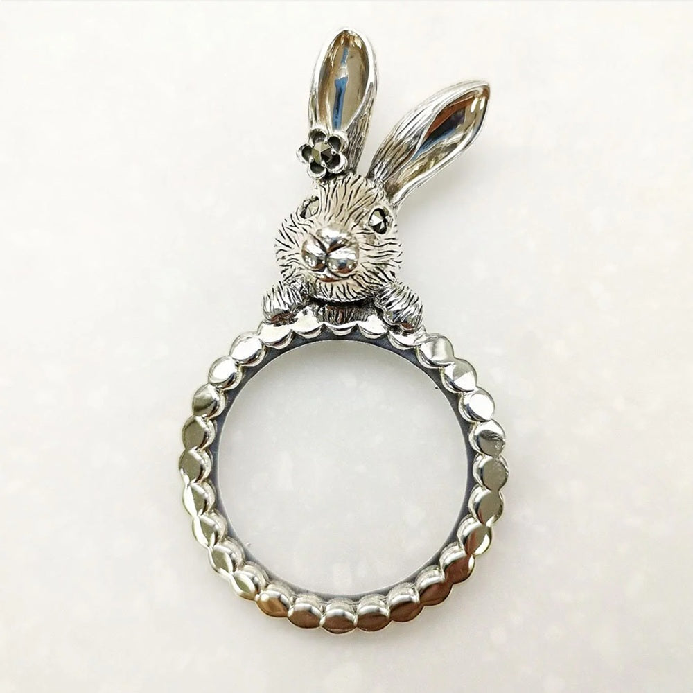 マルカジット シルバーペンダントトップ(ルーペ付き/ウサギモチーフ)《25N02109》