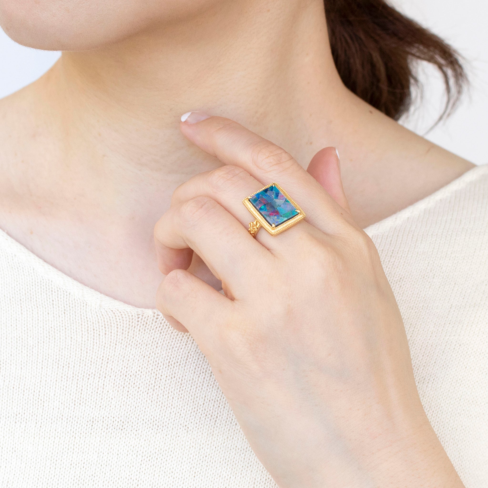 モザイクオパール シルバーリング《25N02111》 | 京セラ