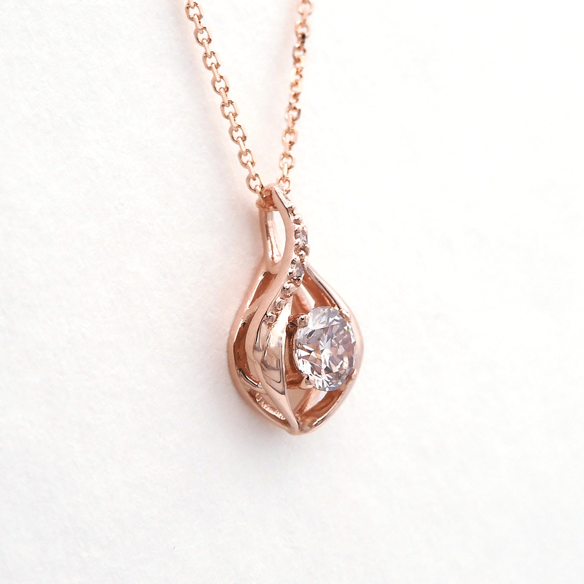 ダイヤモンド K18ネックレス(0.3カラット/ベリーライトブラウン