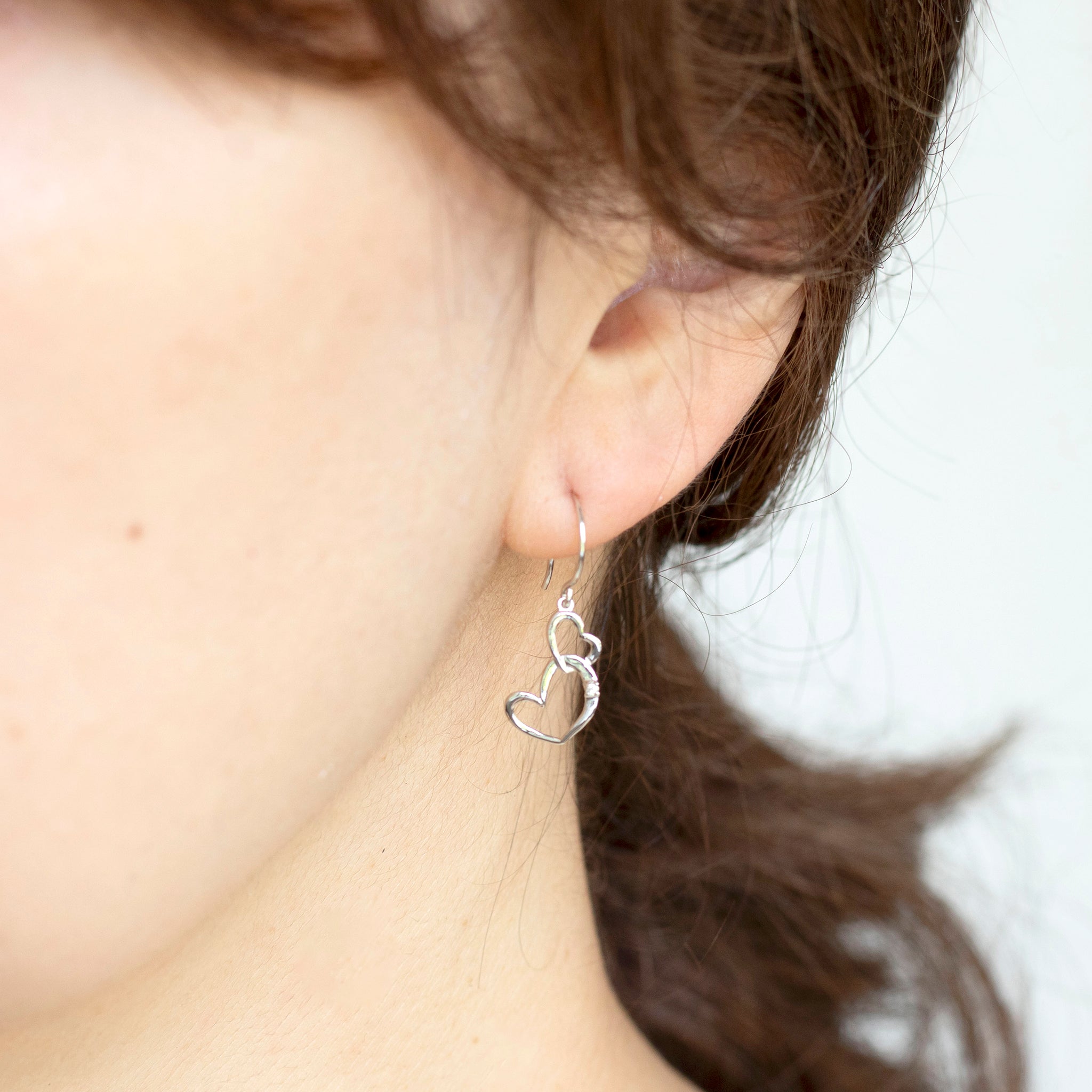 ダイヤモンド プラチナピアス(ハートモチーフ/4月誕生石)《25N02505》