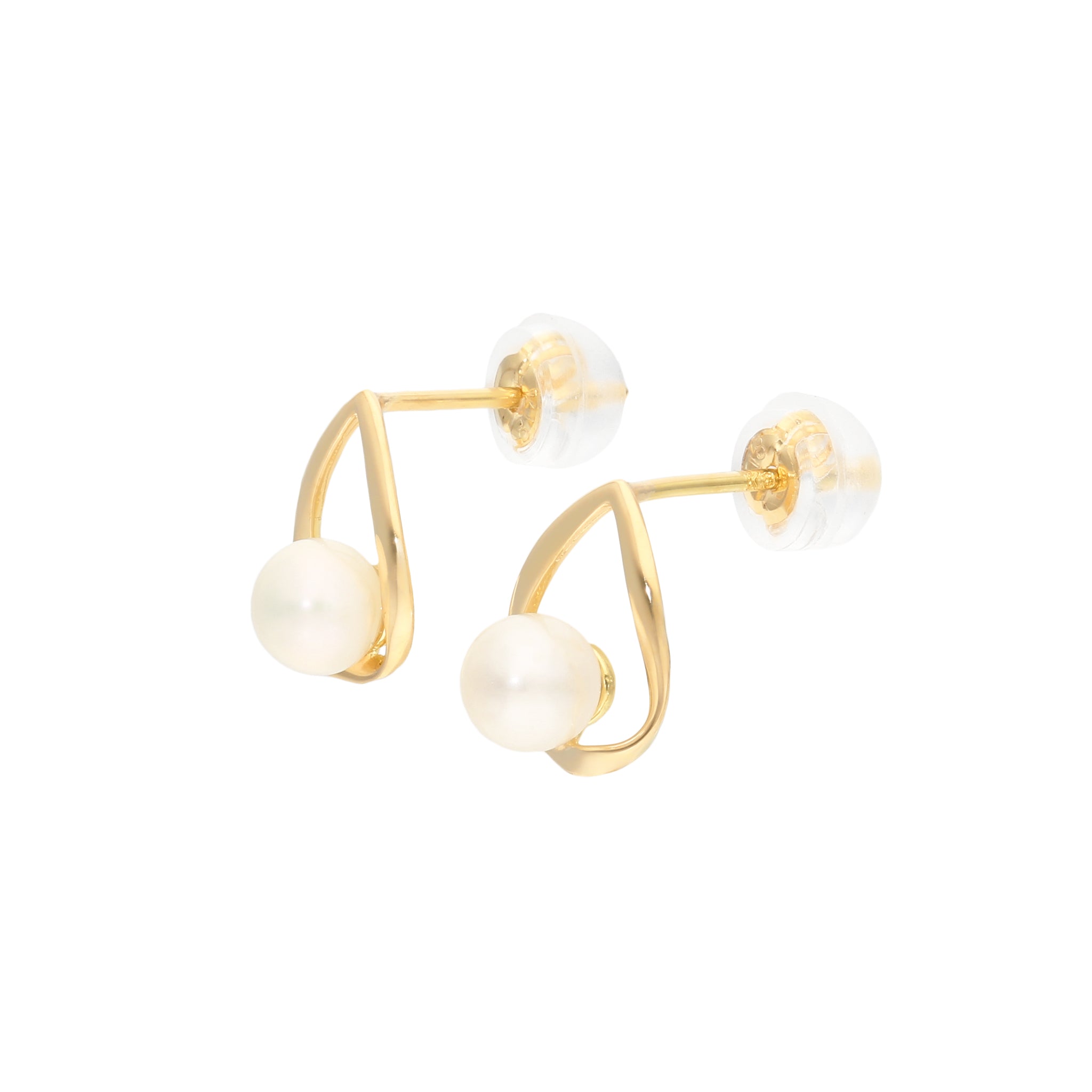 パール K18ピアス(淡水真珠/4mm/6月誕生石)《25N02804》