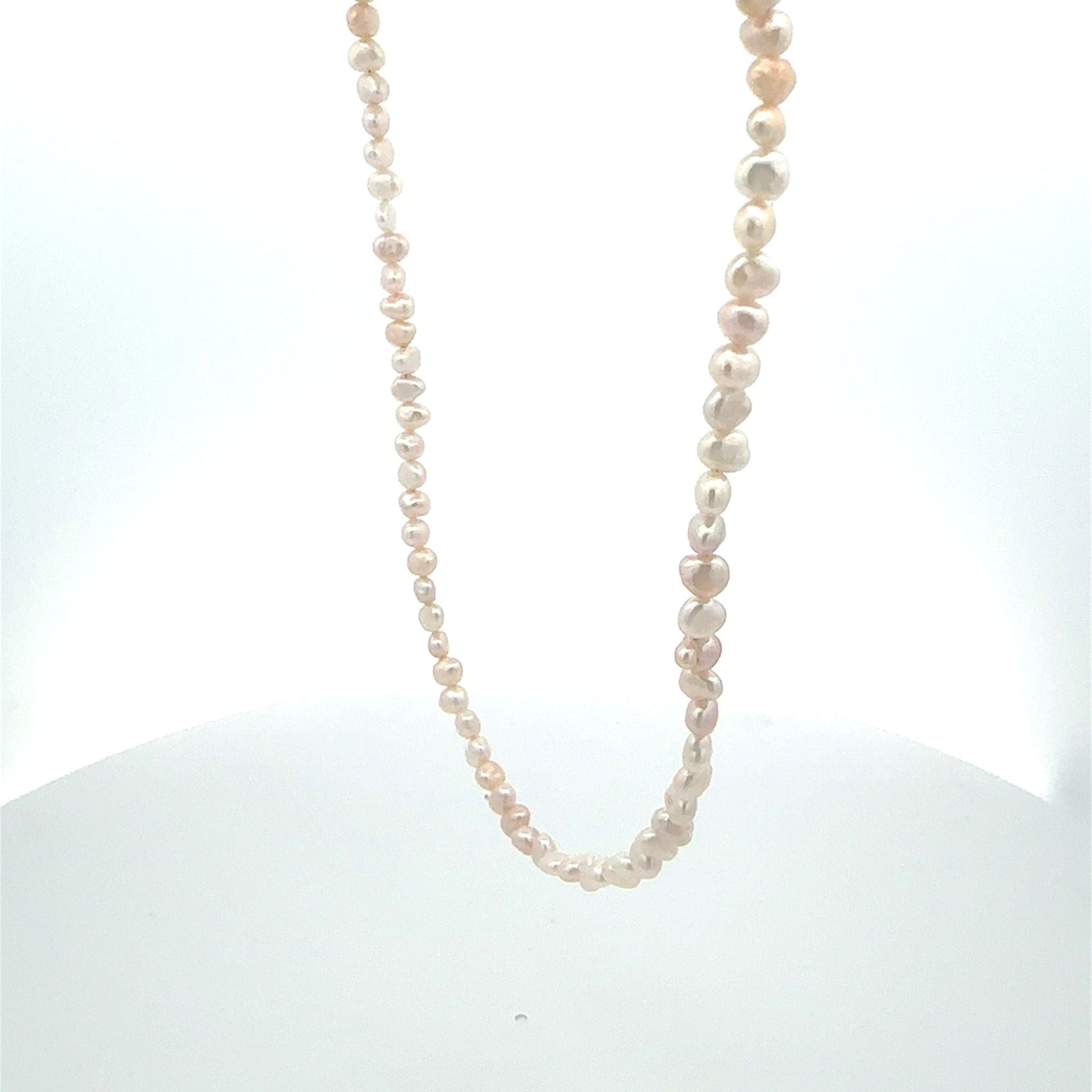 パール メガネチェーン兼ネックレス(淡水真珠/3〜4mm/ロング/80cm/6月誕生石)《25N03007》