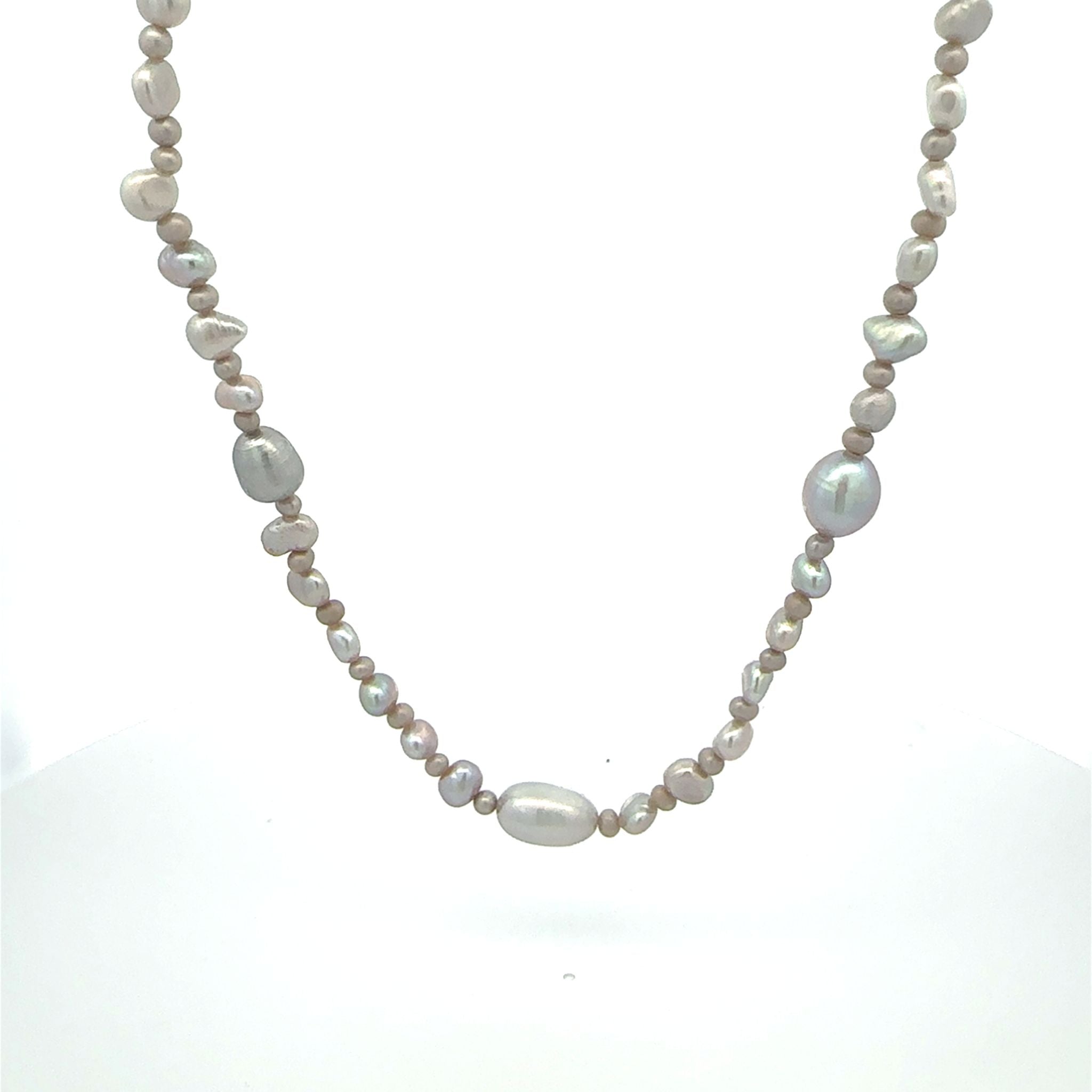 パール ネックレス(淡水真珠/3〜7.5mm/ロング/162cm/6月誕生石)《25N03502》