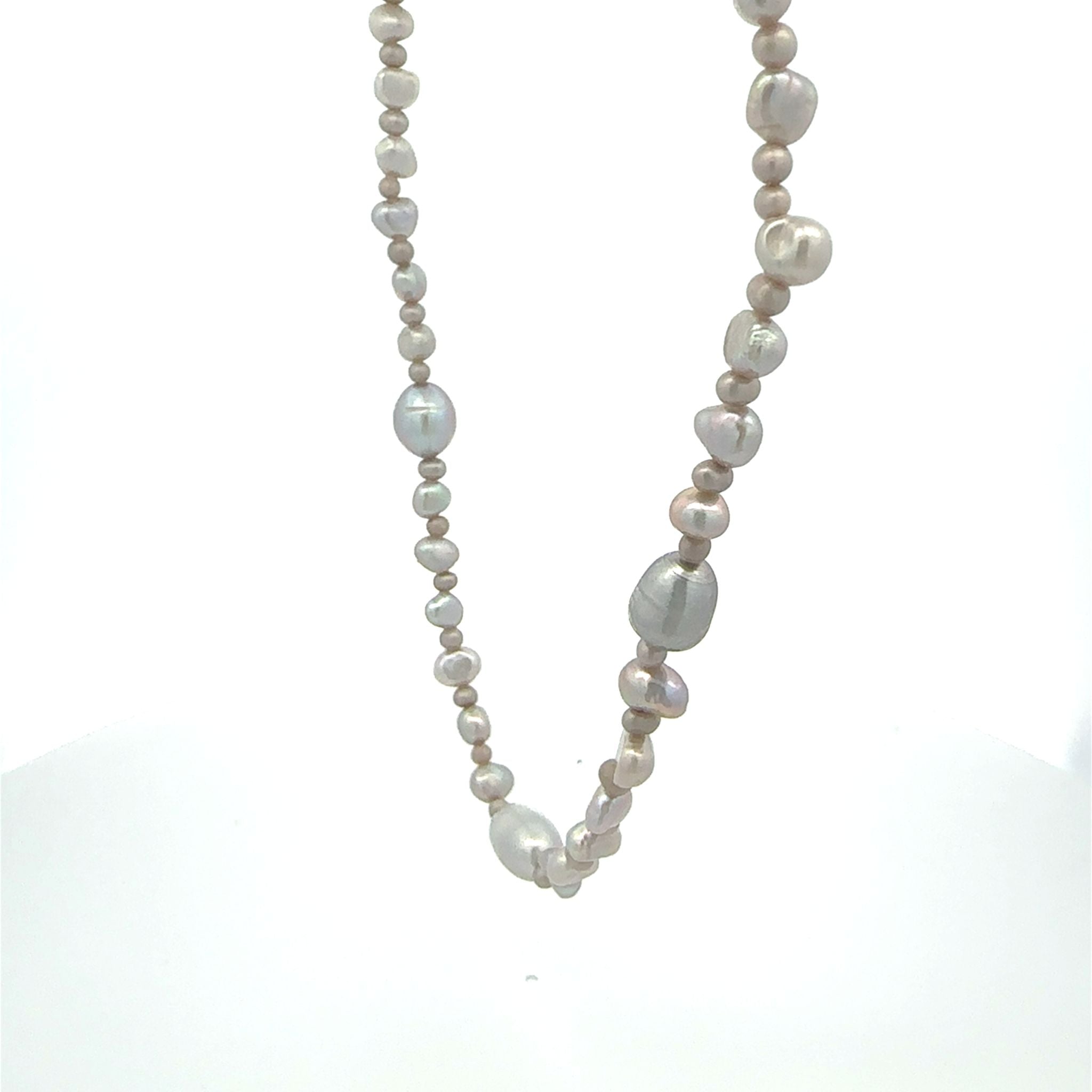 パール ネックレス(淡水真珠/3〜7.5mm/ロング/162cm/6月誕生石)《25N03502》