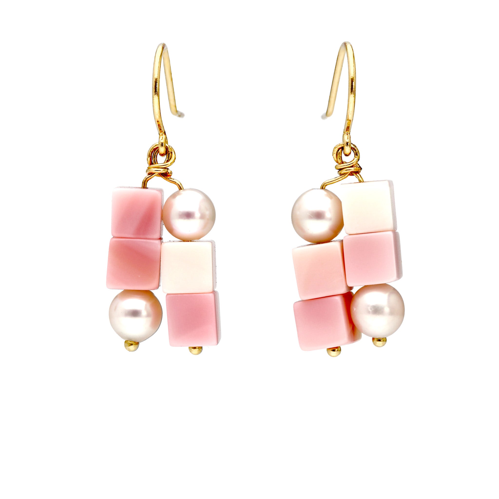 【限定1点】コンクシェル/パール K18ピアス(アコヤ真珠/4mm)《25T10121》