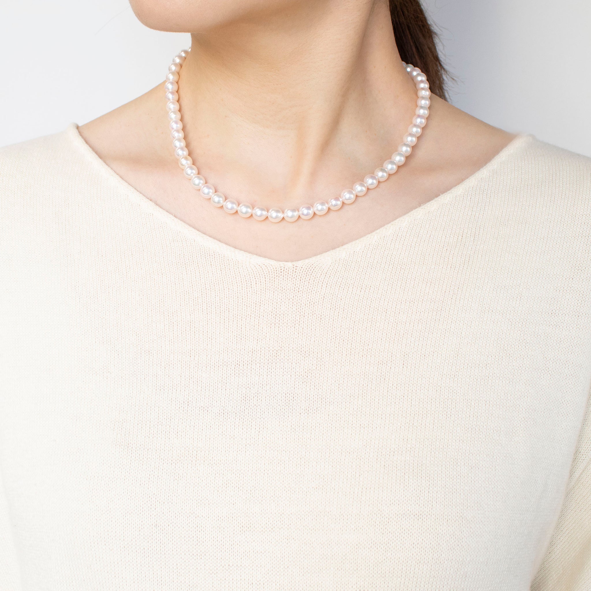 【限定3点】パールネックレス(アコヤ真珠/6.5mm/6月誕生石)《25T10134》