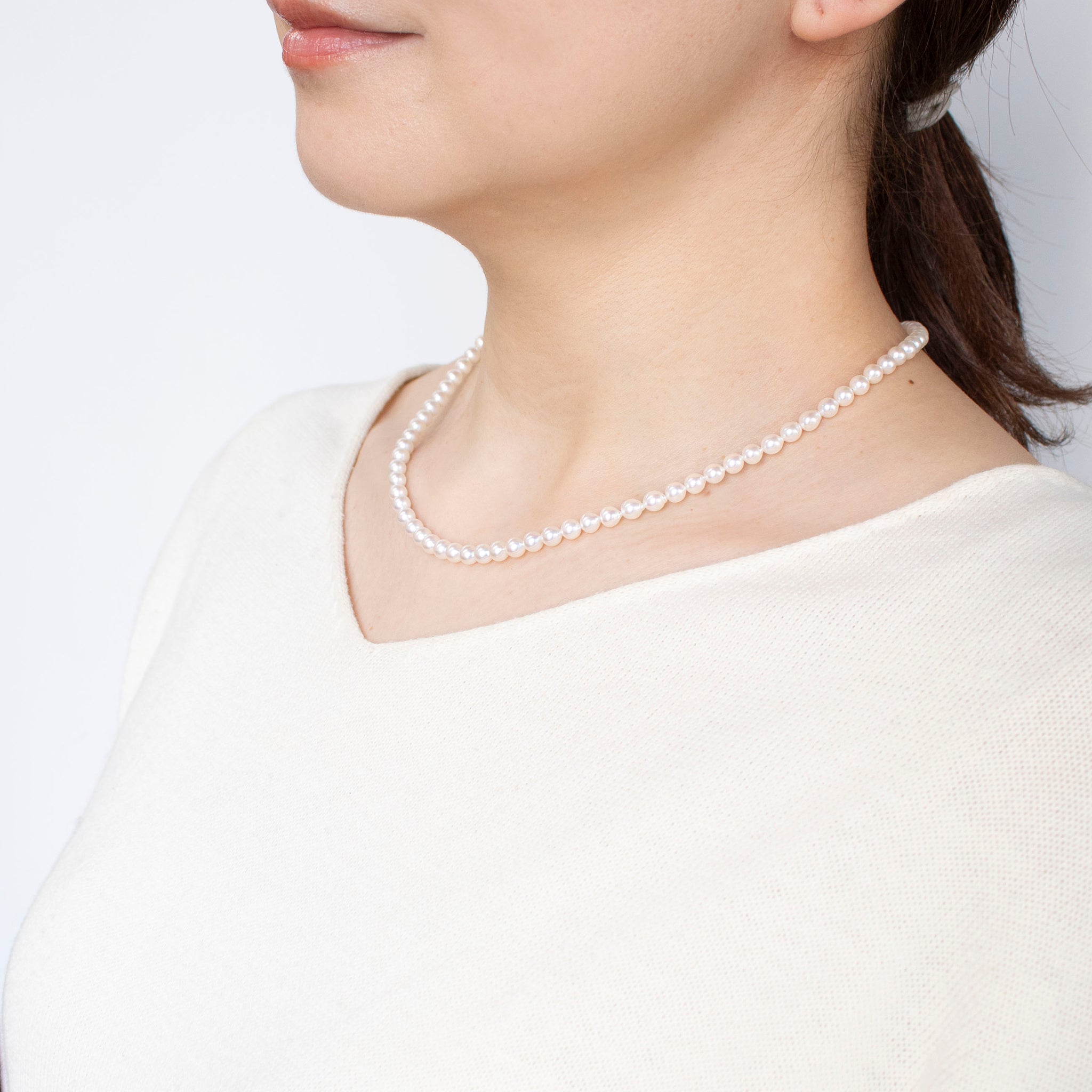 パールネックレス(アコヤ真珠/4.5mm/6月誕生石)《25T10157