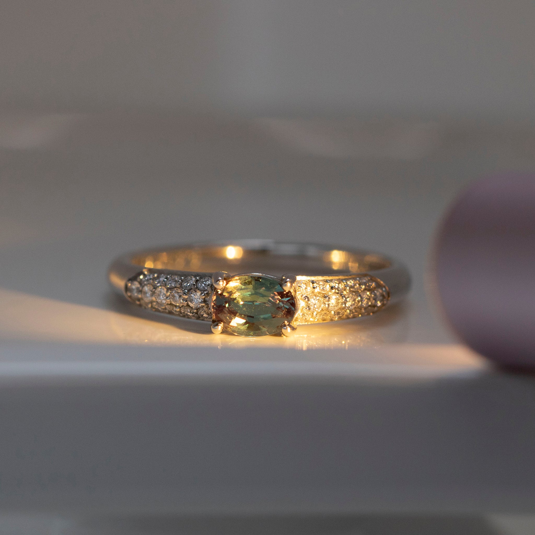 美麗 ^ ^ 天然イエローサファイア 1,76ct プラチナリング イエローダイヤモンド/ダイヤモンド プラチナリング（F.V.Y/0.5